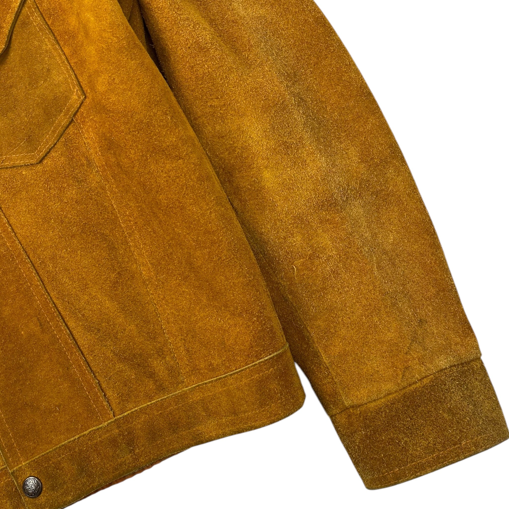 Vintage Suede Jacket Dark Mustard
