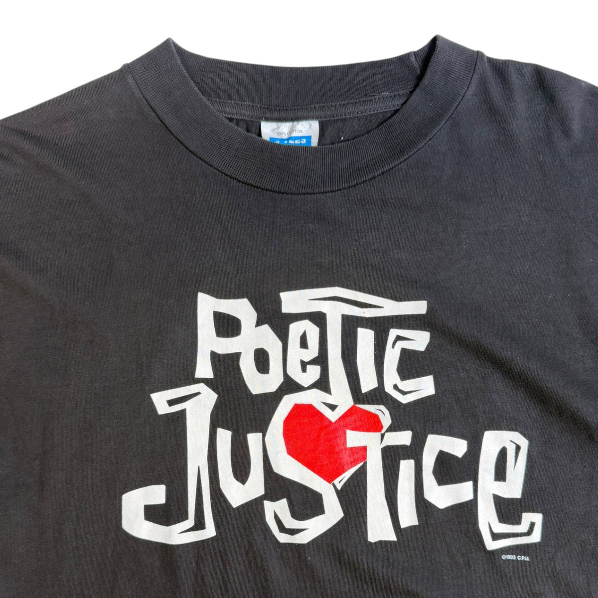 Vintage Poetic Justice Tupac T-Shirt Black