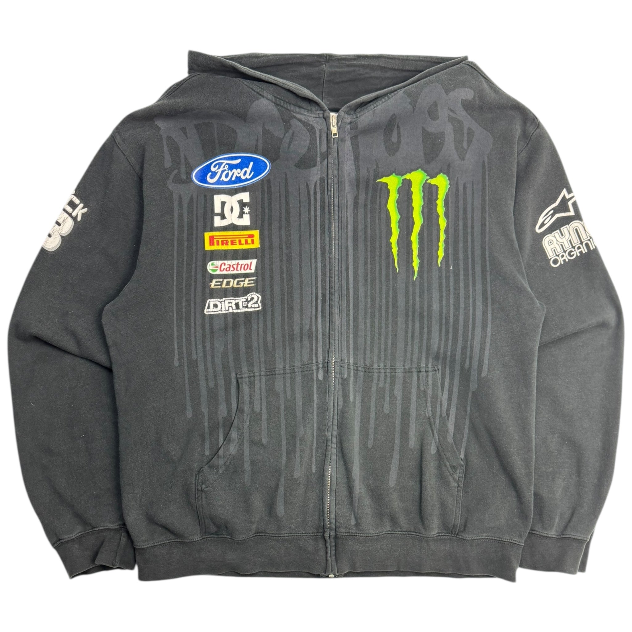 Vintage Y2K DC x Ken Block x Monster Energy Zip Hoodie