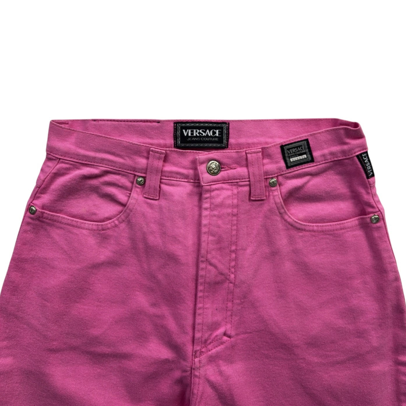 (W) Vintage Versace High Waisted Pants Pink