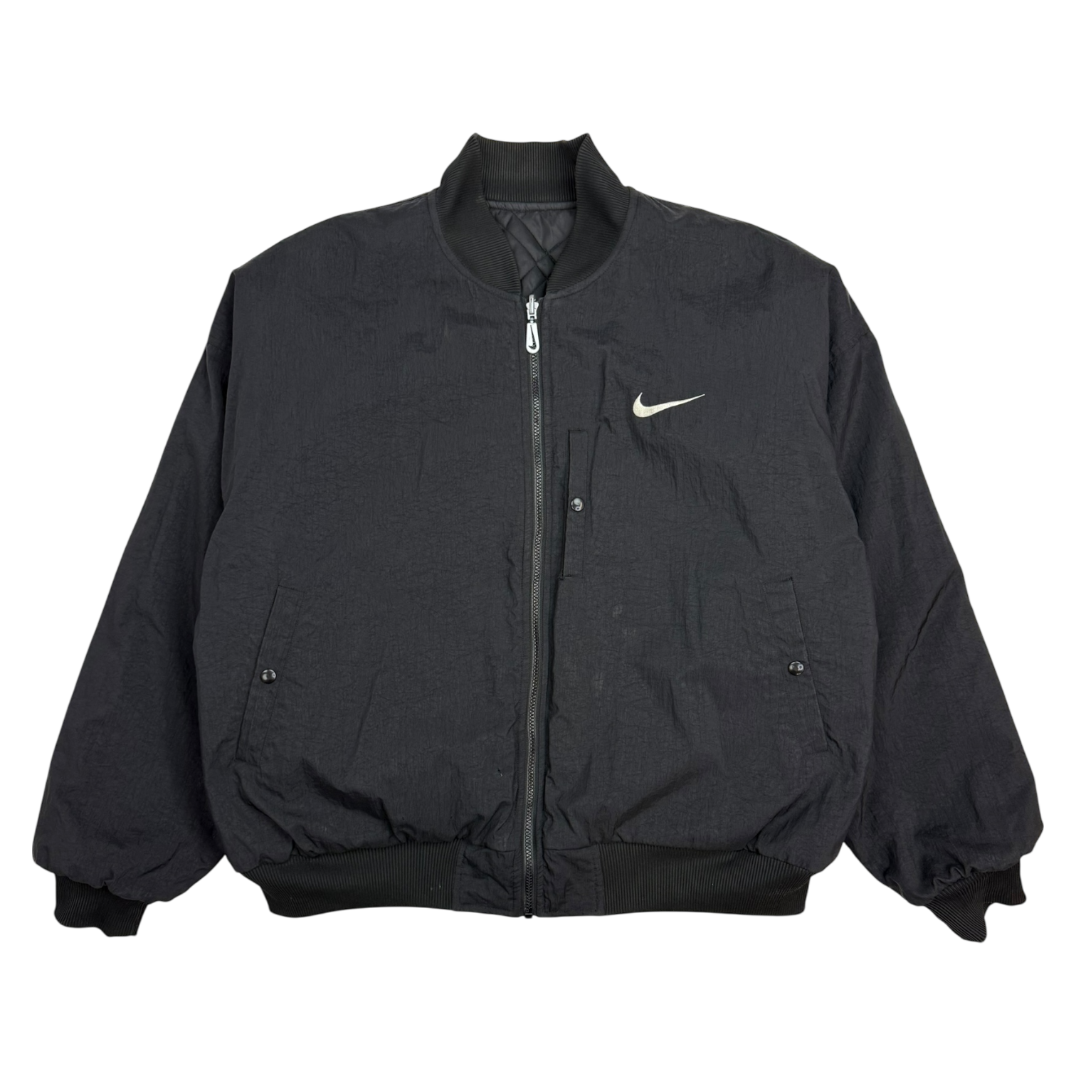 Vintage Nike Quilted Reversible Jacket Black