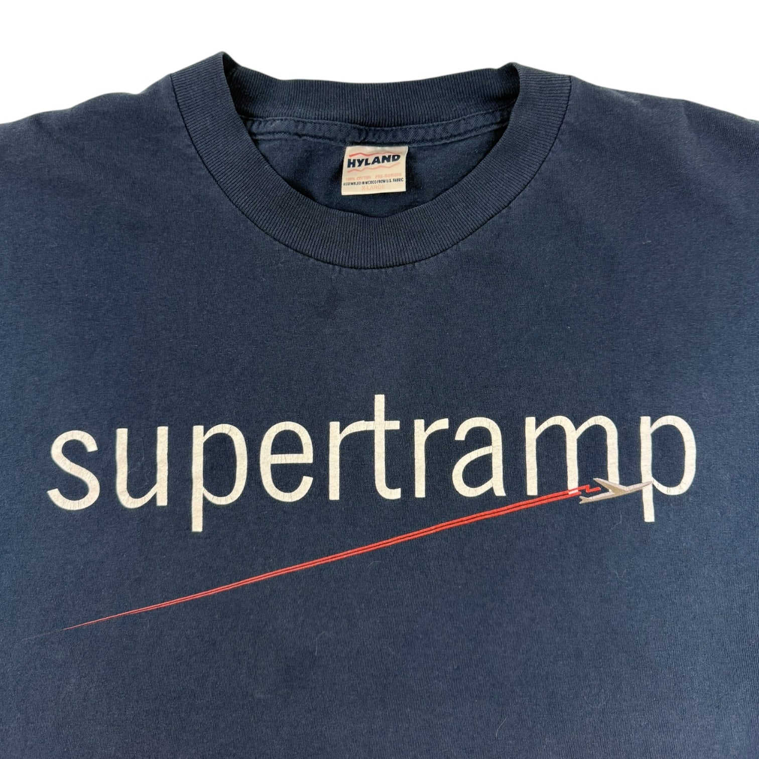 2002 Supertramp One More For The Road Tour T-Shirt Navy