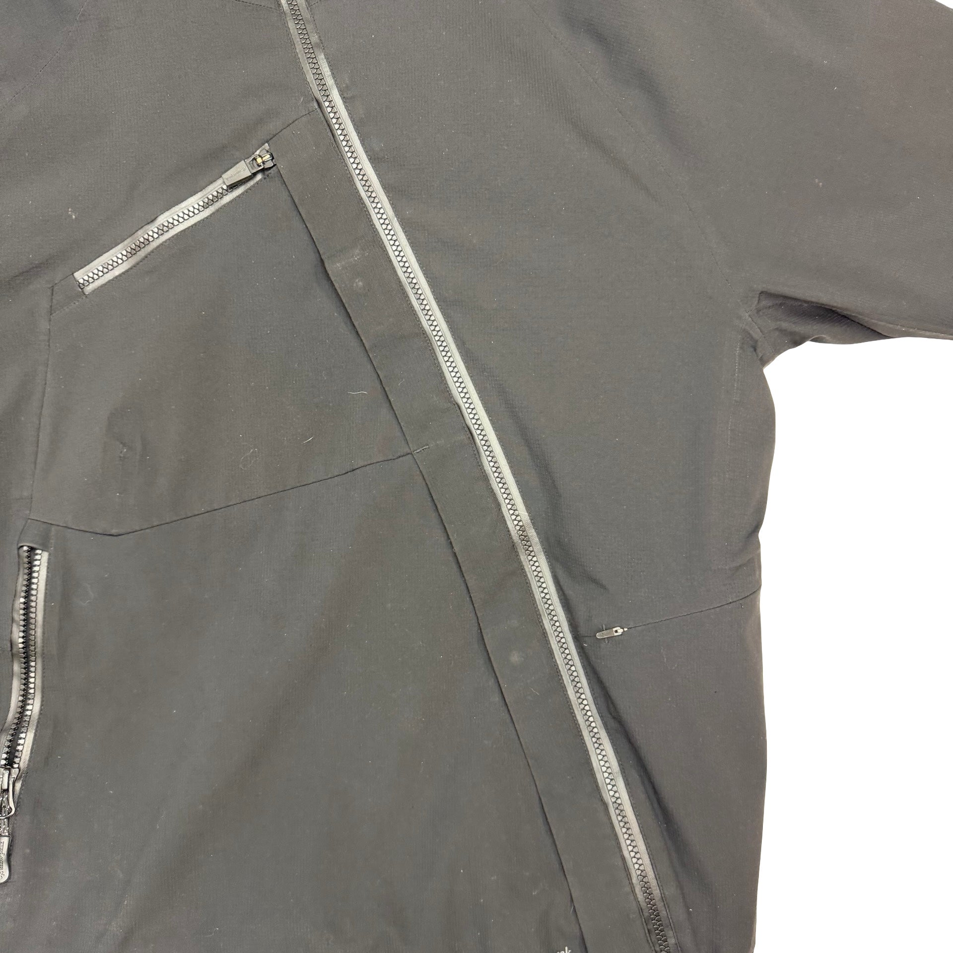 Snow Peak Asymetric Zip Up Jacket Black