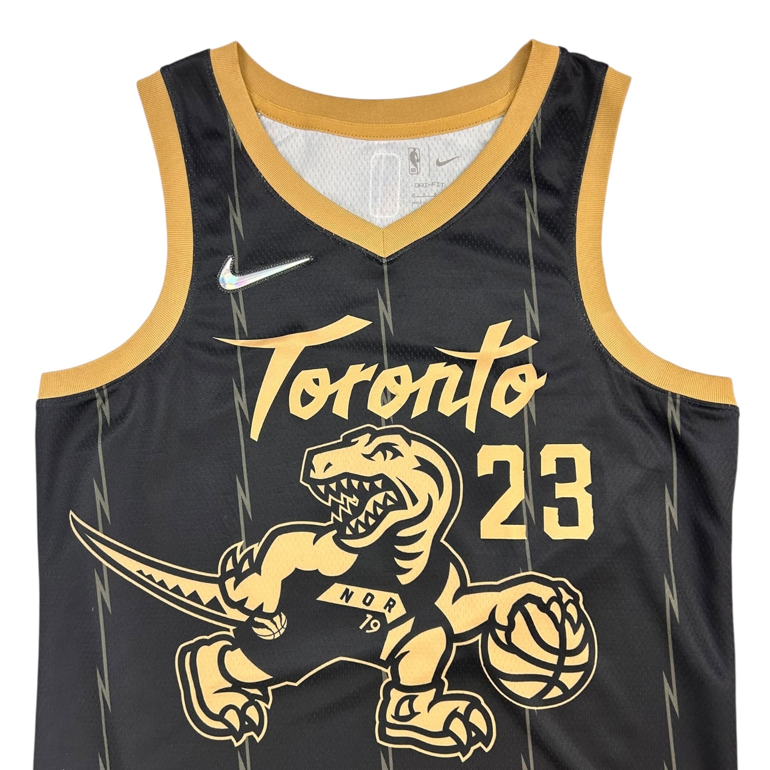 Toronto Raptors Fred VanVleet  2021 City Edition Jersey Black/Gold