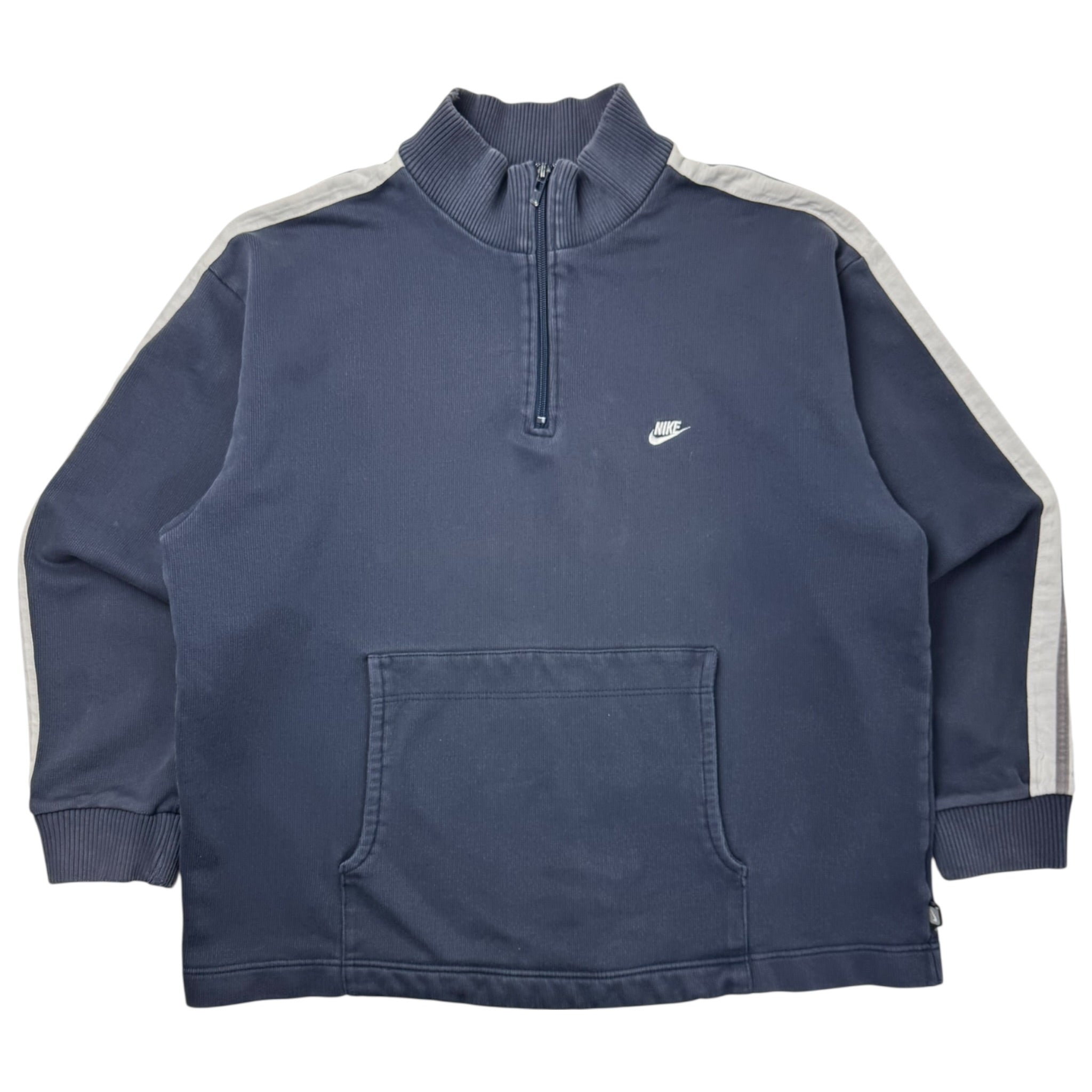 Vintage Nike Hand Warmer 1/4 Zip Washed Slate Blue