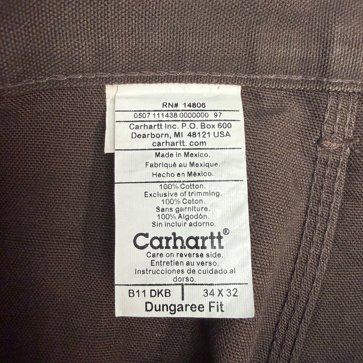 Vintage Carhartt Dungaree Pants Brown