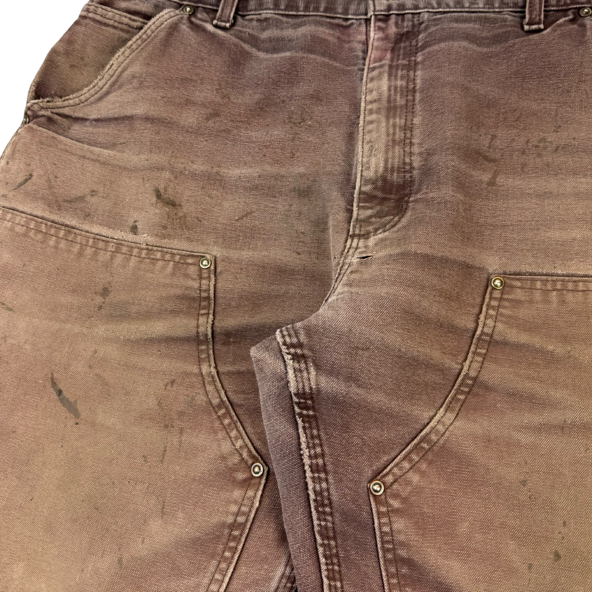 Vintage Carhartt Double Knee Bottoms Hot Cocoa Faded