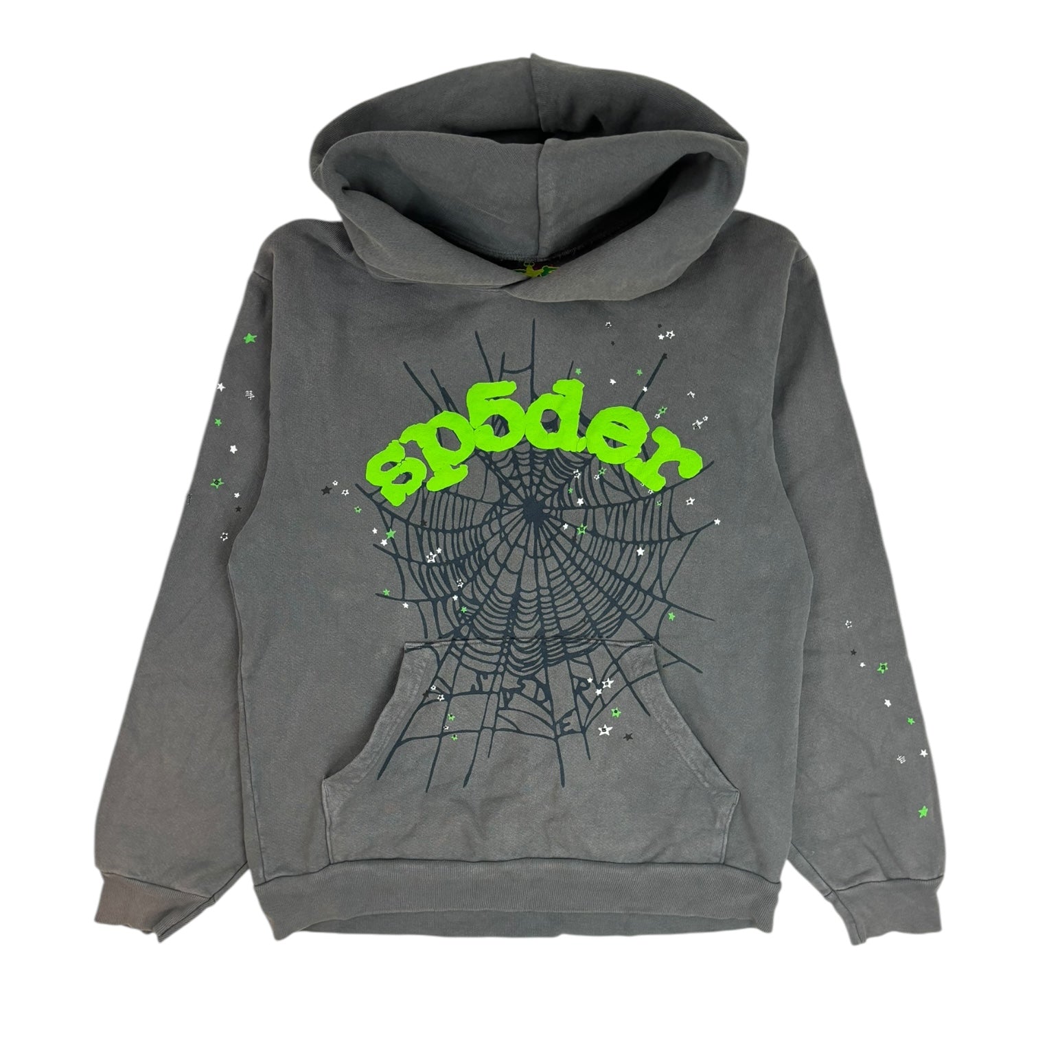 Sp5der Wait Web Hoodie Slate Grey