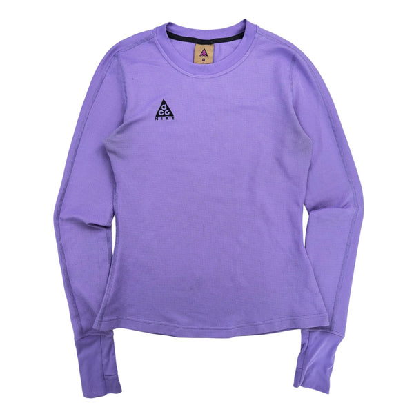 (W) Nike ACG Waffle Knit Thermal Long Sleeve Purple