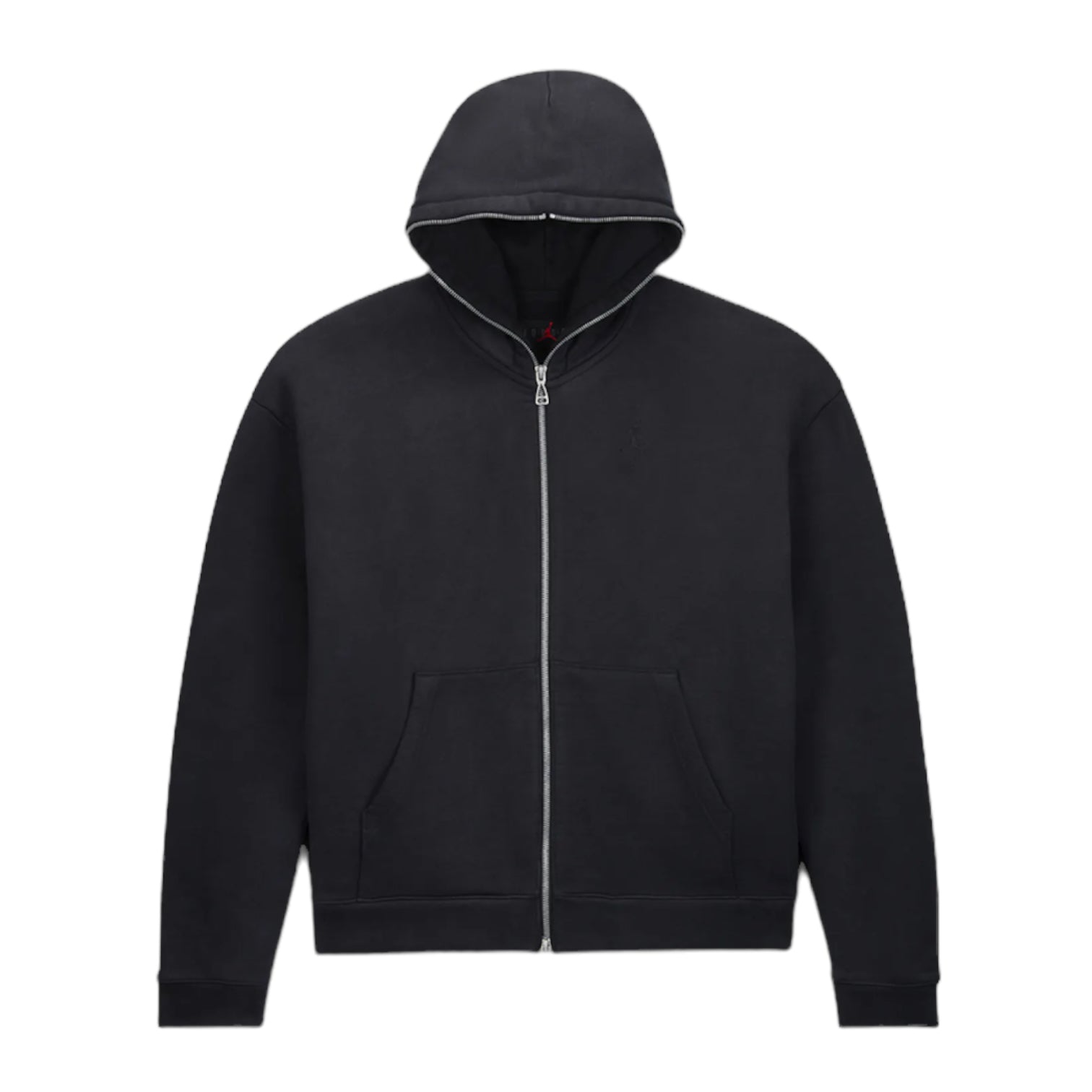 Grey jordan zip up hoodie deals