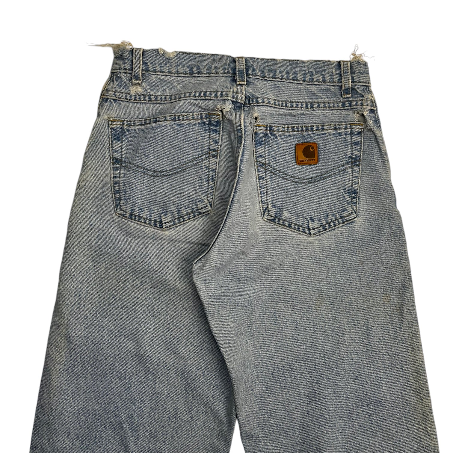 Distressed Carhartt Work Denim Light Wash