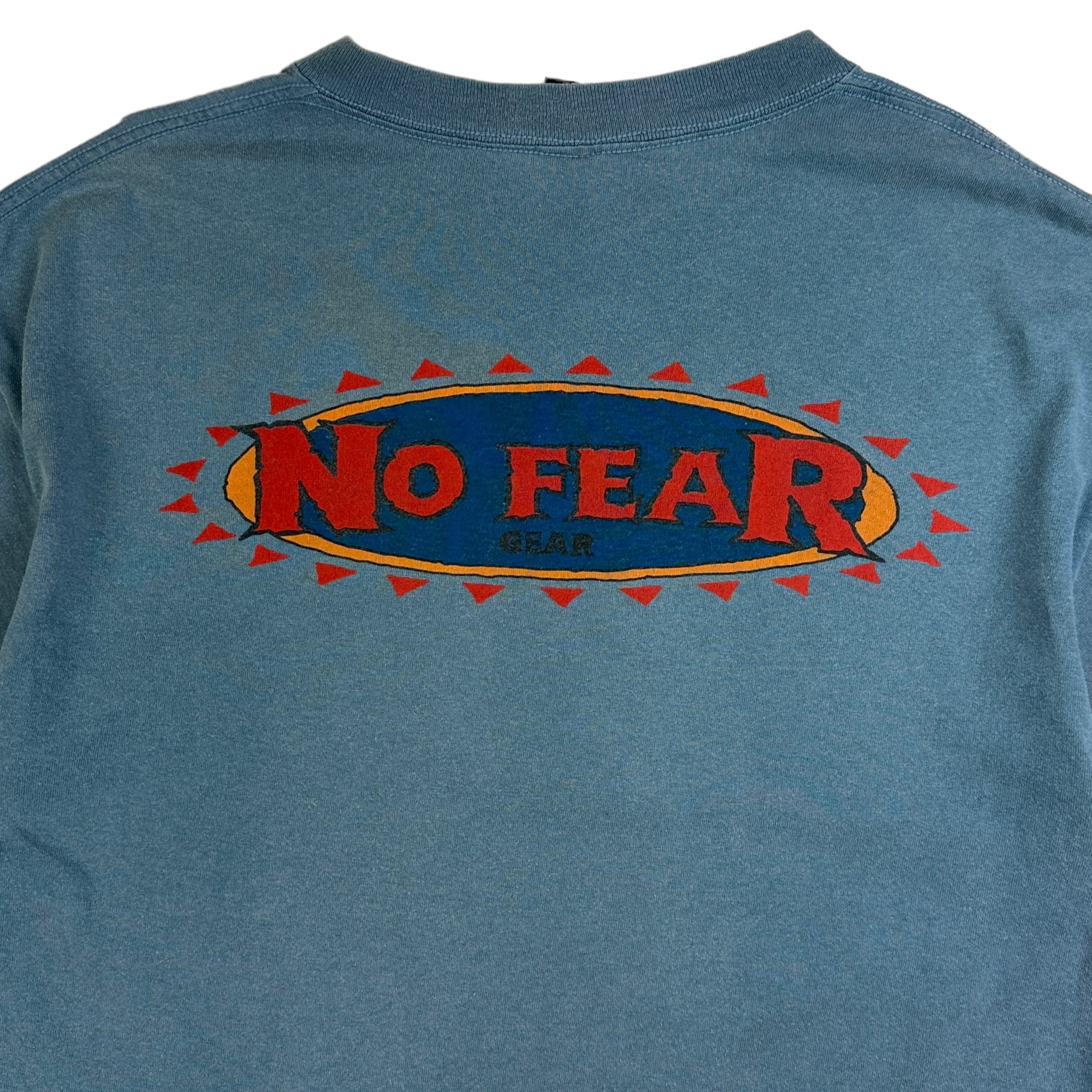 Vintage No Fear Gear Tee Faded Blue