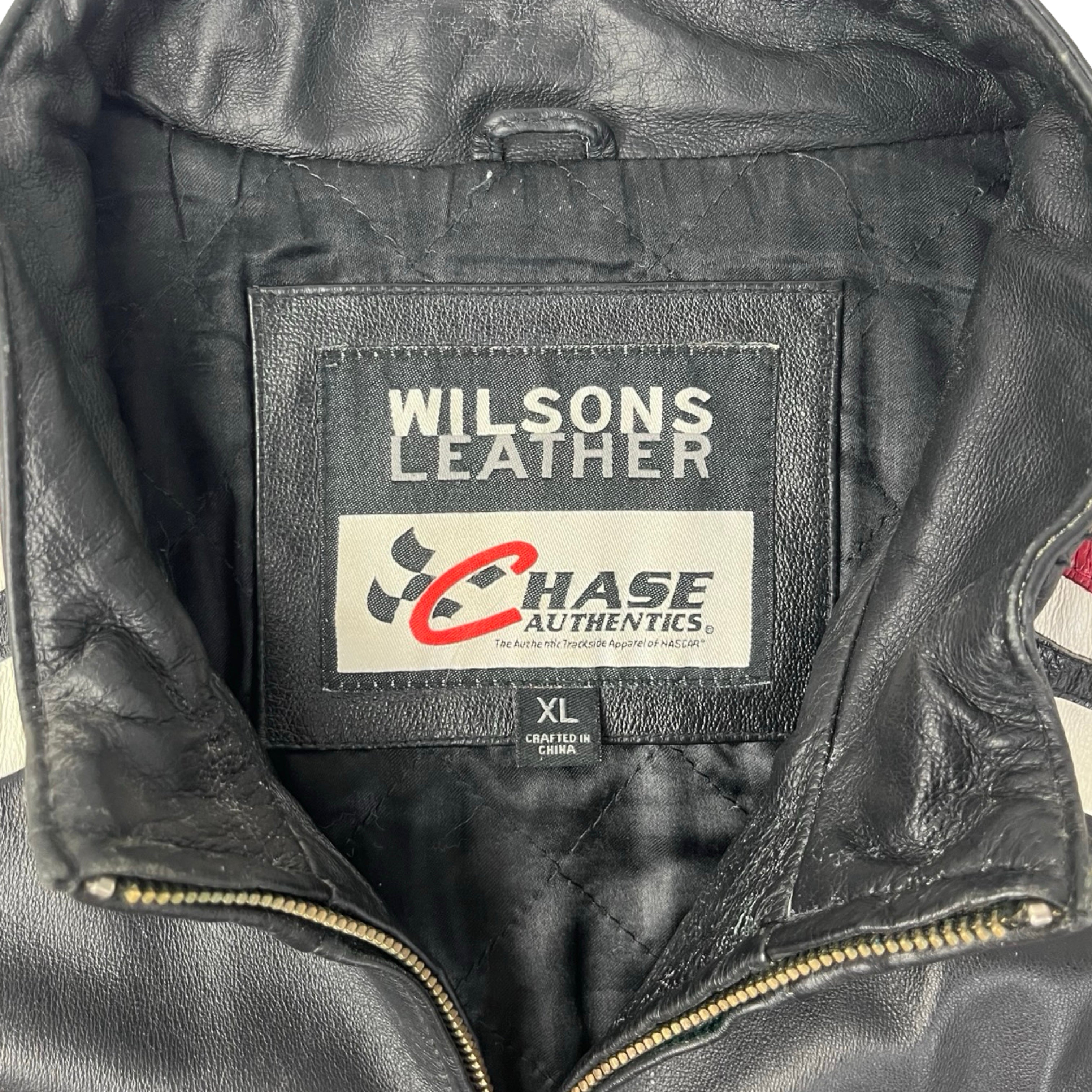 Vintage Chase Authentics Dale Earnhardt Budweiser Leather Nascar Jacket