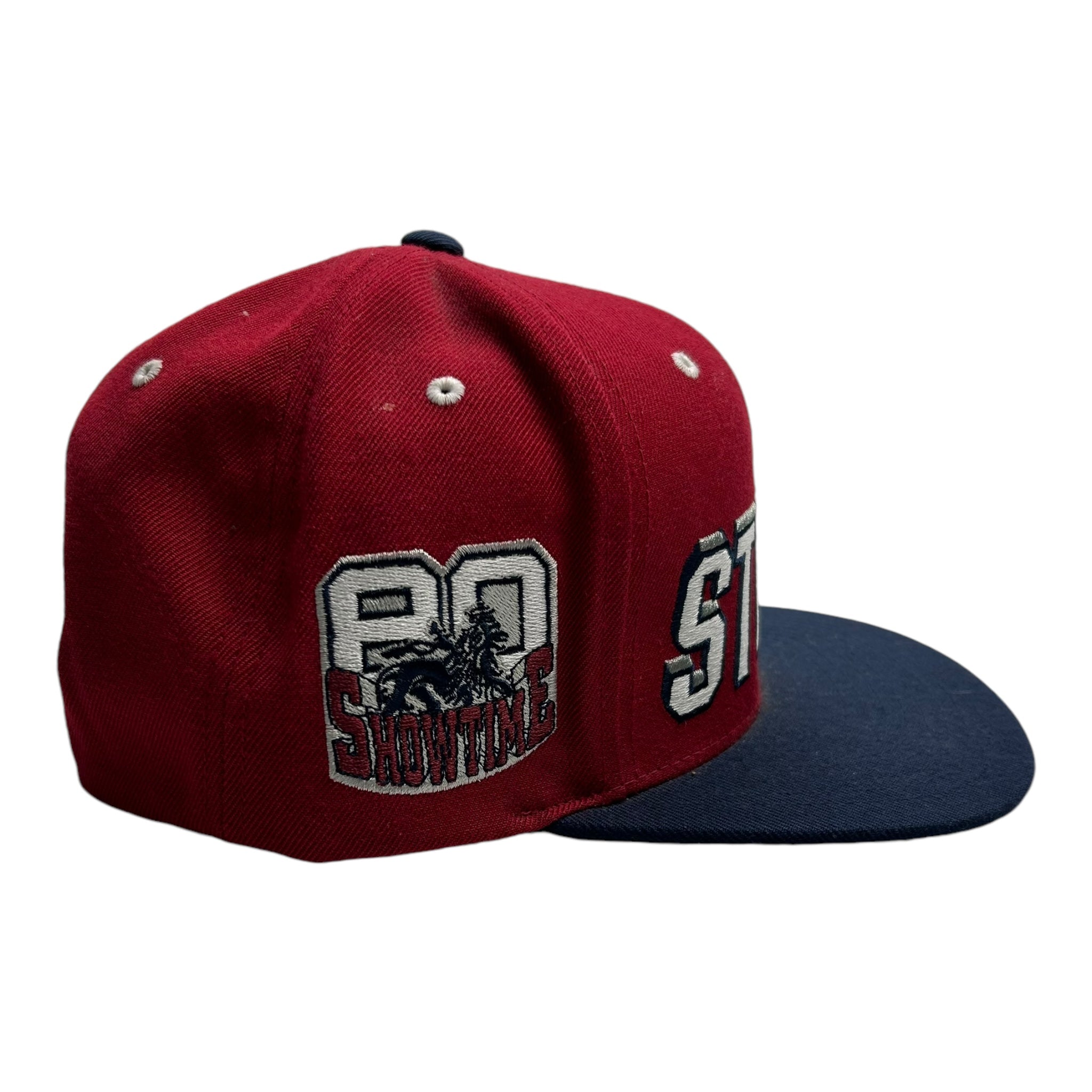 Stussy Shadow Font SnapBack Hat Red/Navy