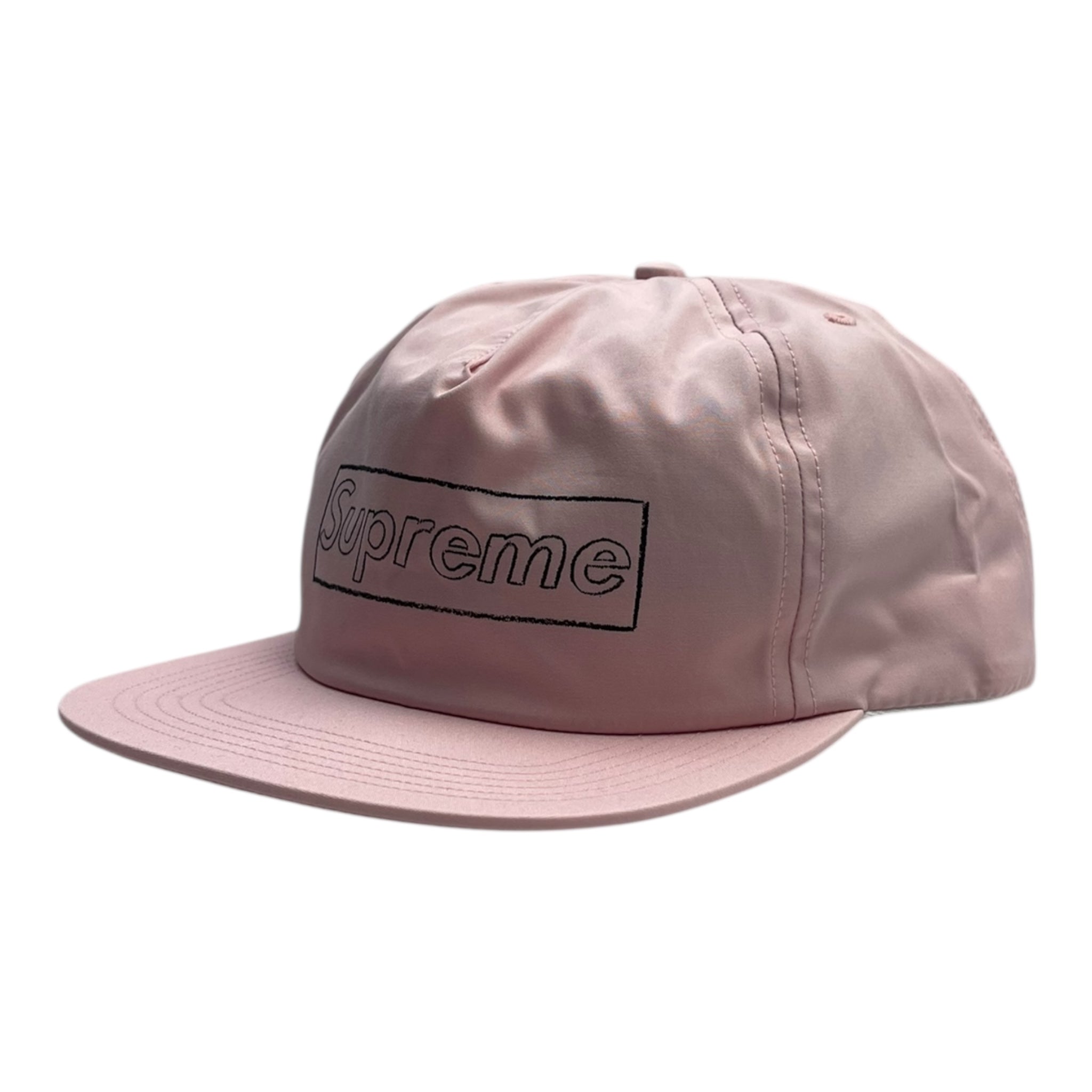 Supreme x Kaws Chalk Logo 5-Panel Hat Pink