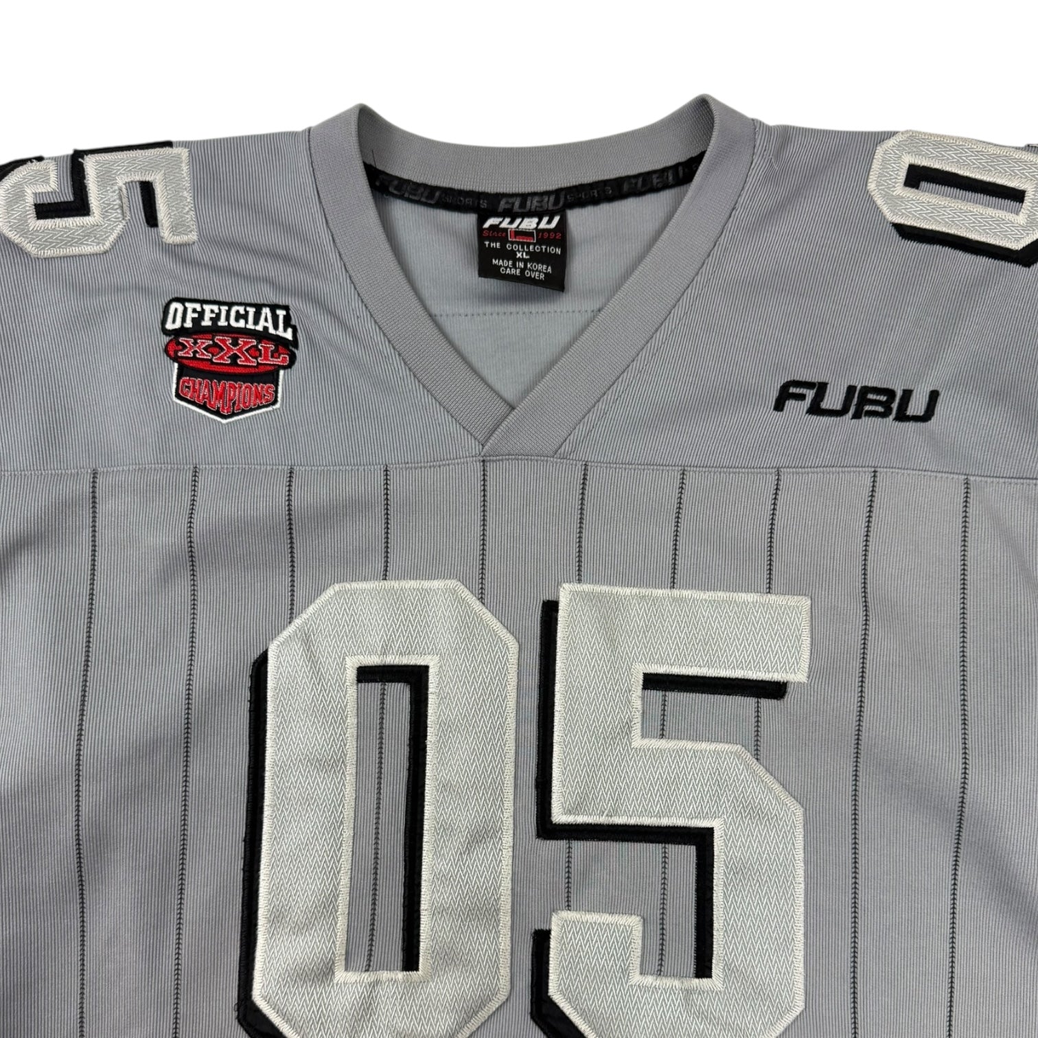 Vintage Y2K Fubu Football Jersey Grey