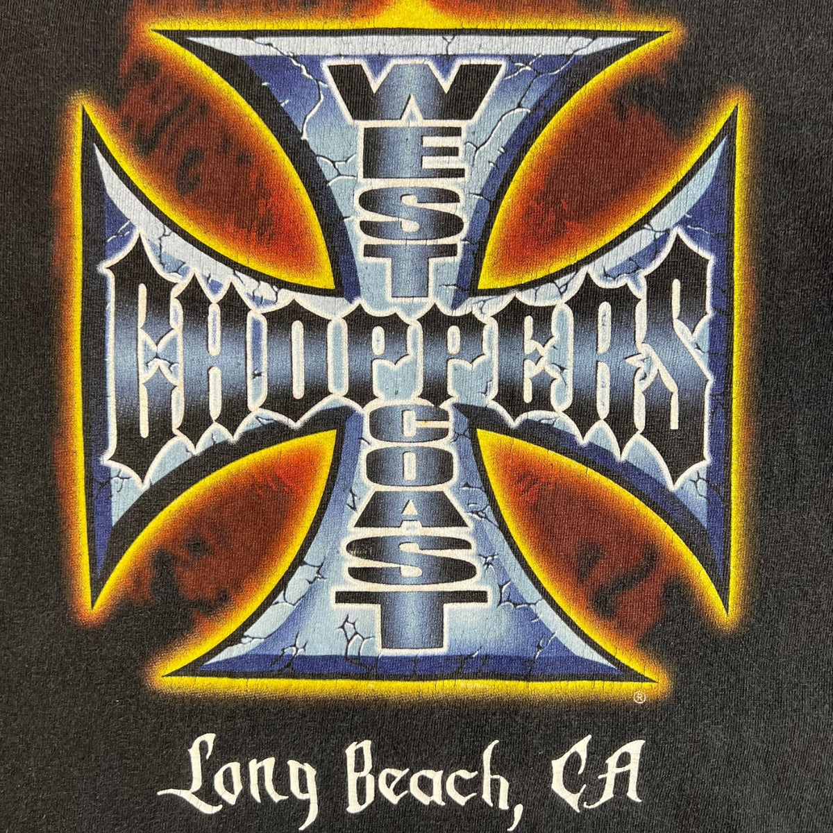 Vintage West Coast Choppers Long Beach Ca, Long Sleeve T-Shirt Black