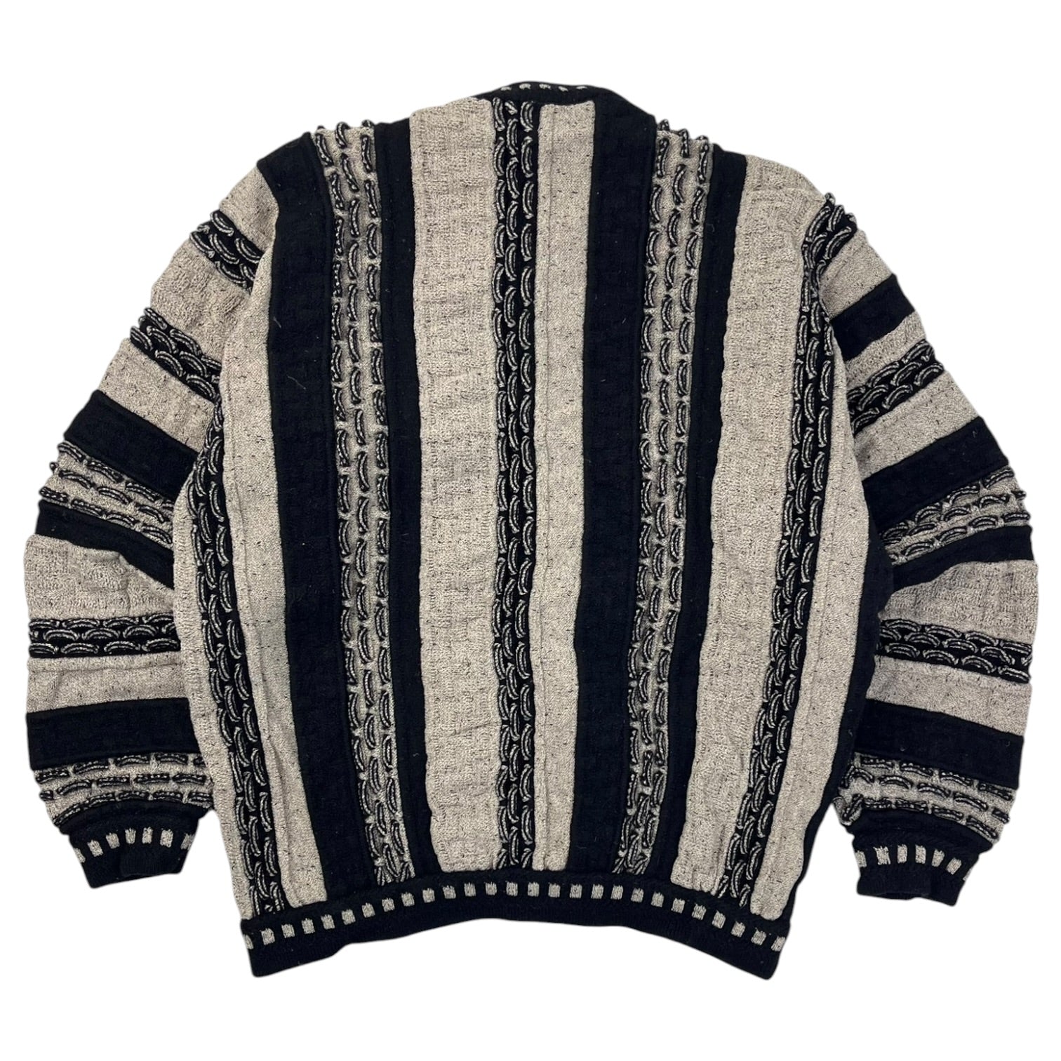 Vintage St. Croix V-Neck 3D Knit Cremé/Noir