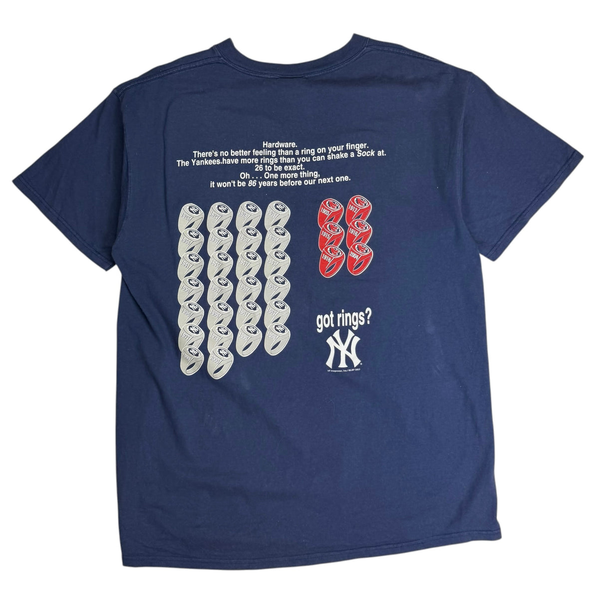 2005 New York Yankees “Got Rings?” Lee Sport Tee Navy