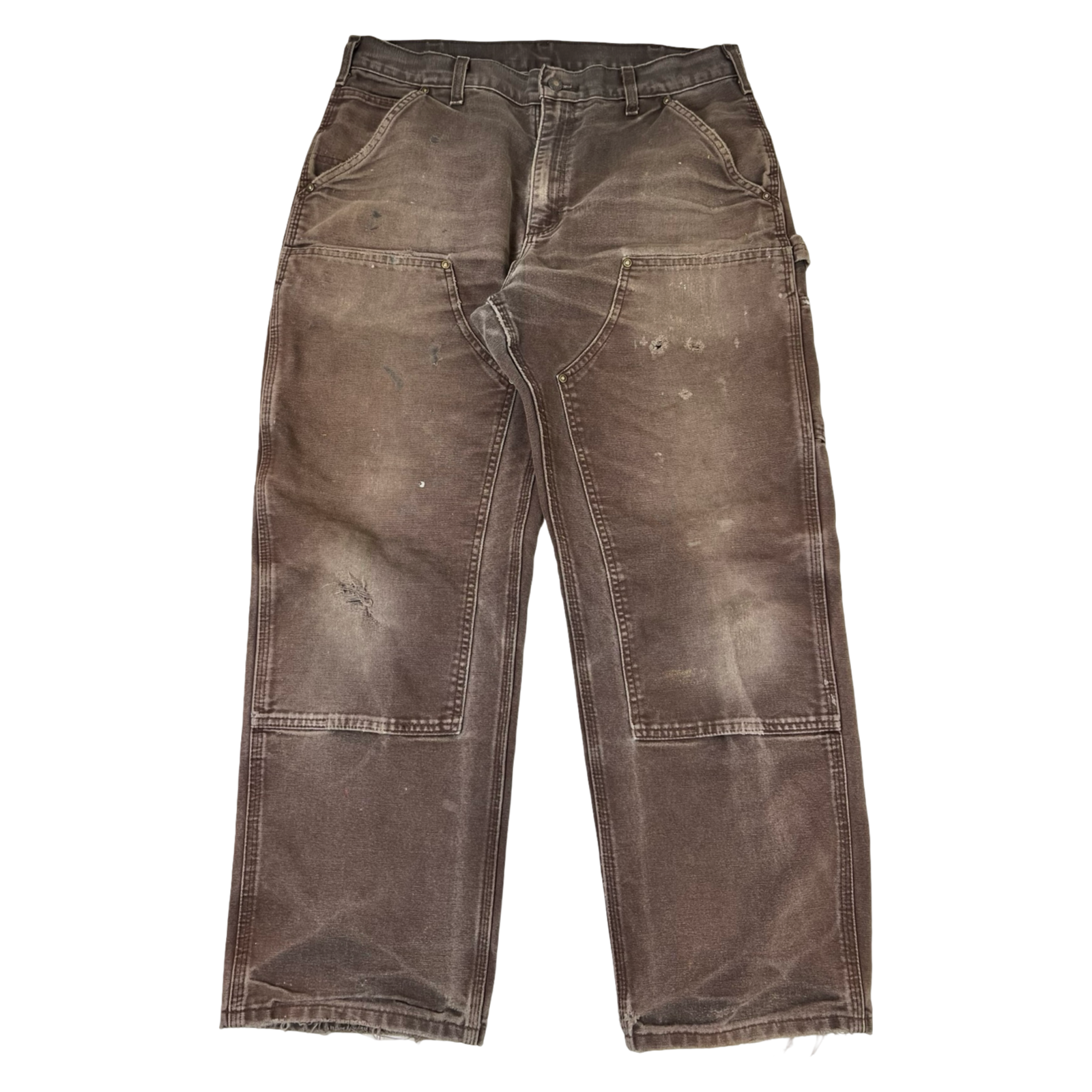 Vintage Carhartt B136 Dark Brown Canvas Double-Front Work Pants