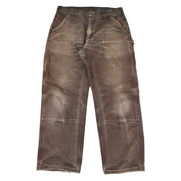 Vintage Carhartt B136 Dark Brown Canvas Double-Front Work Pants