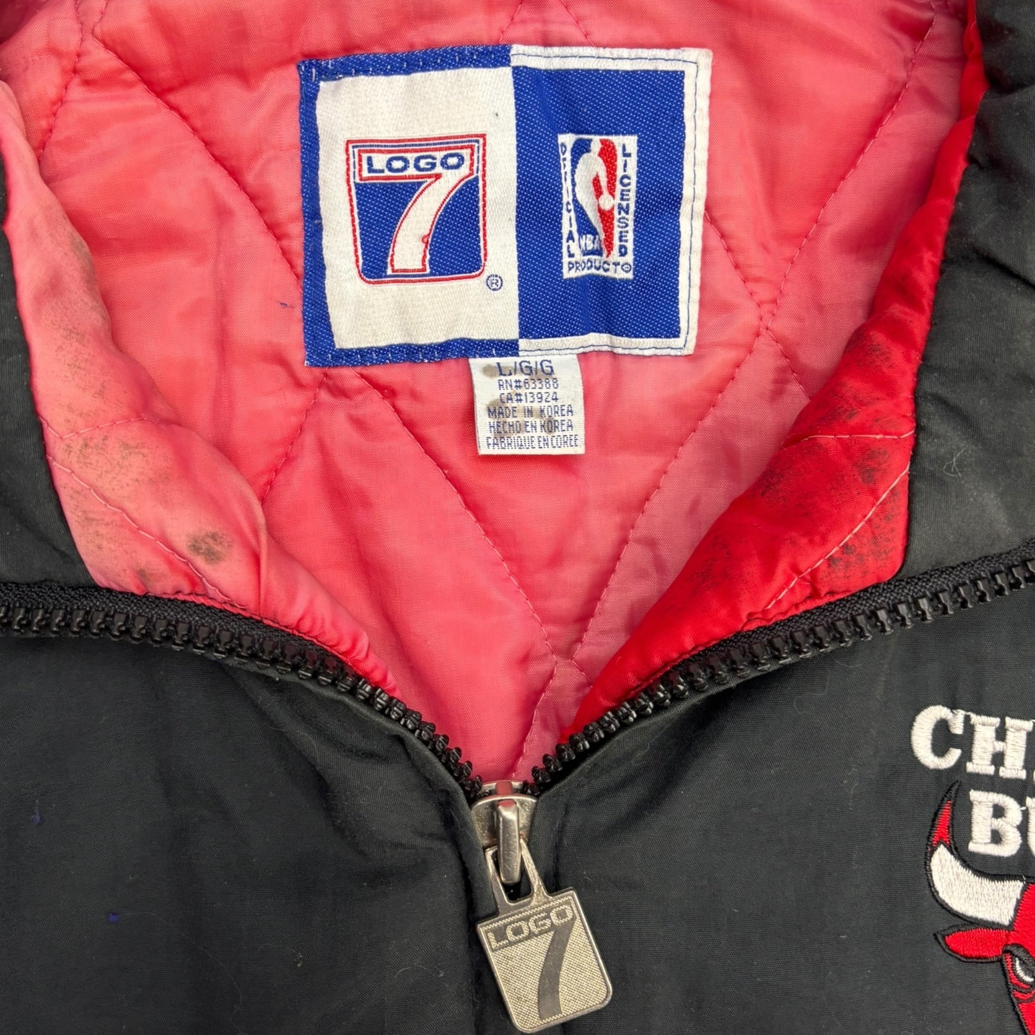 Vintage 90s Chicago Bulls 7 Logo NBA Jacket
