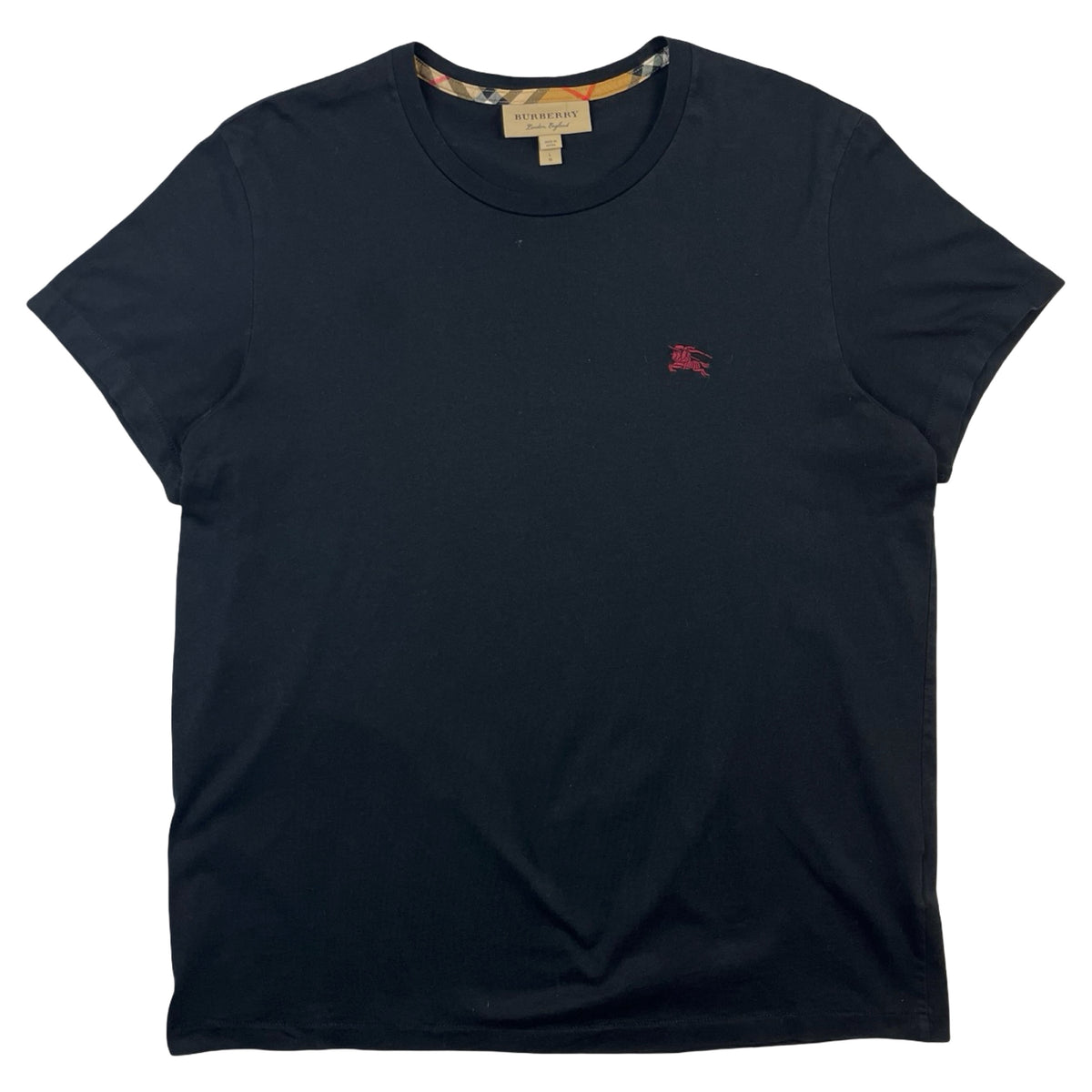 Burberry Plain Logo T-Shirt Navy