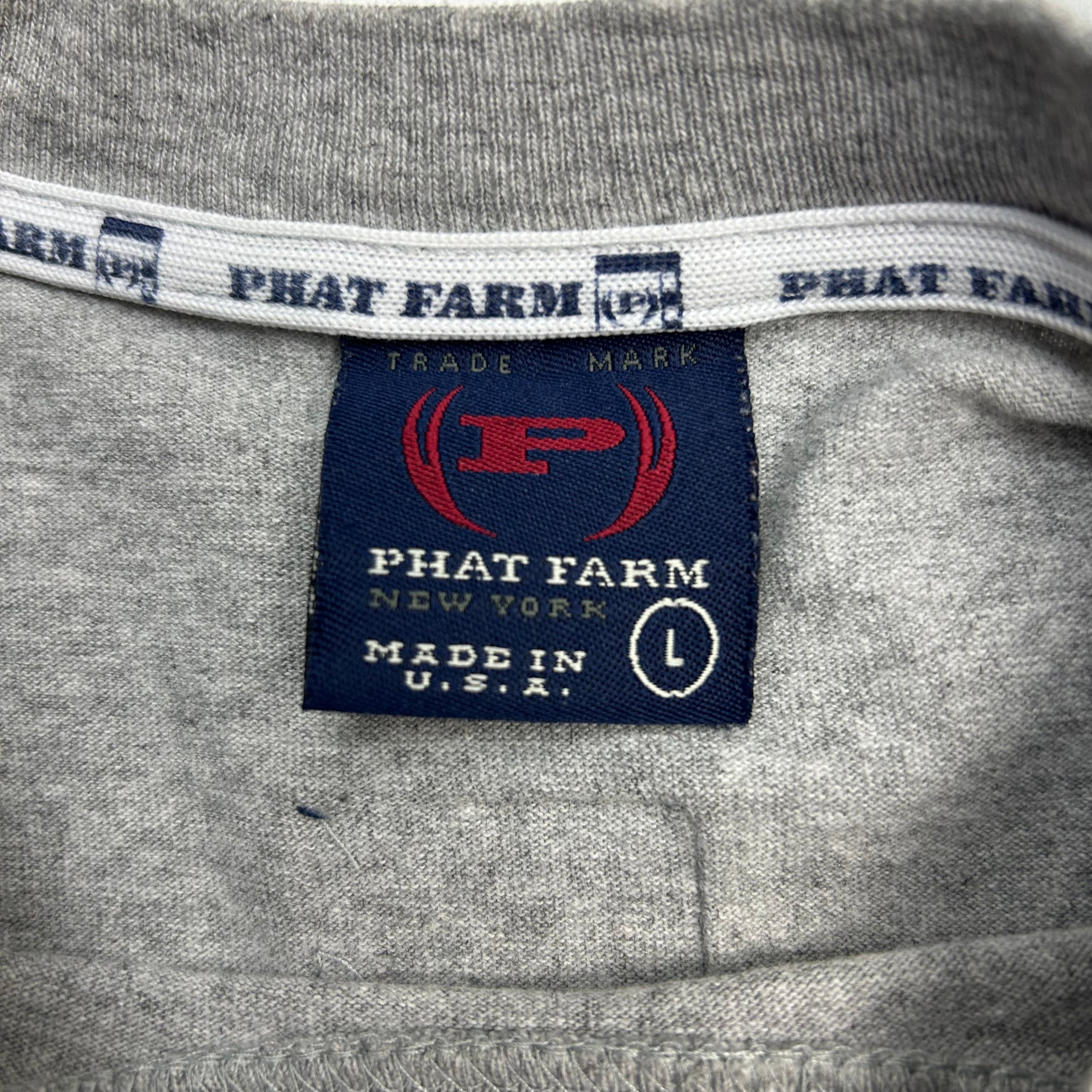 Vintage Y2K Phat Farm Spell Out Tee Heather Grey