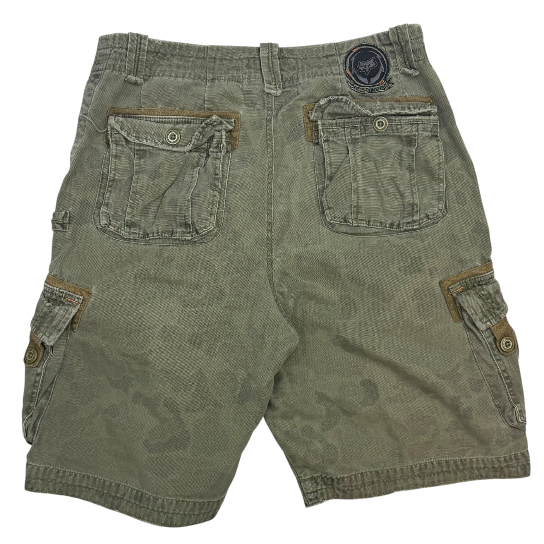Vintage Fox Racing Deluxe Cargo Shorts Green Camo