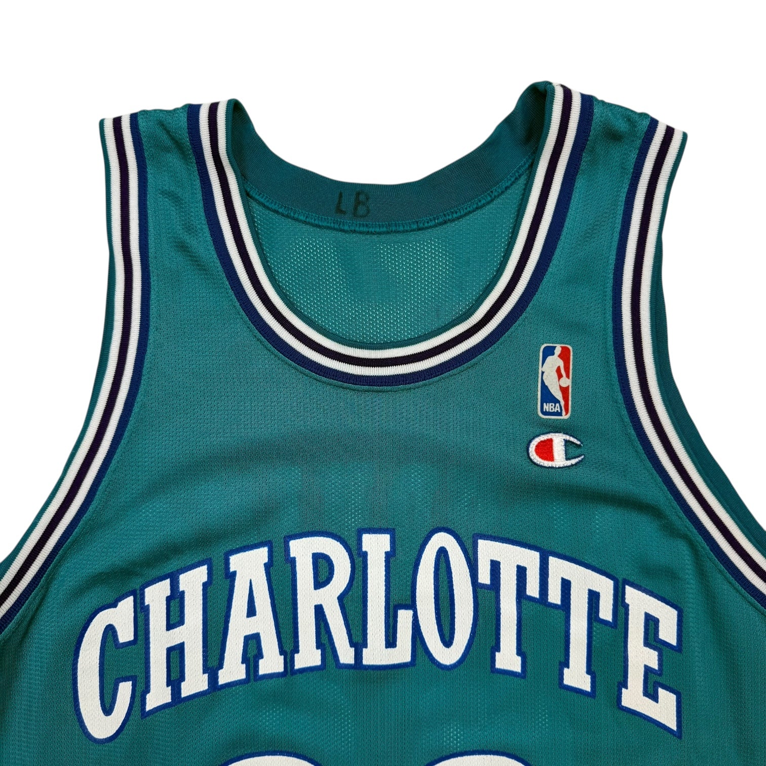 Vintage Champion Charlotte Hornets Alonzo Mourning Jersey Teal