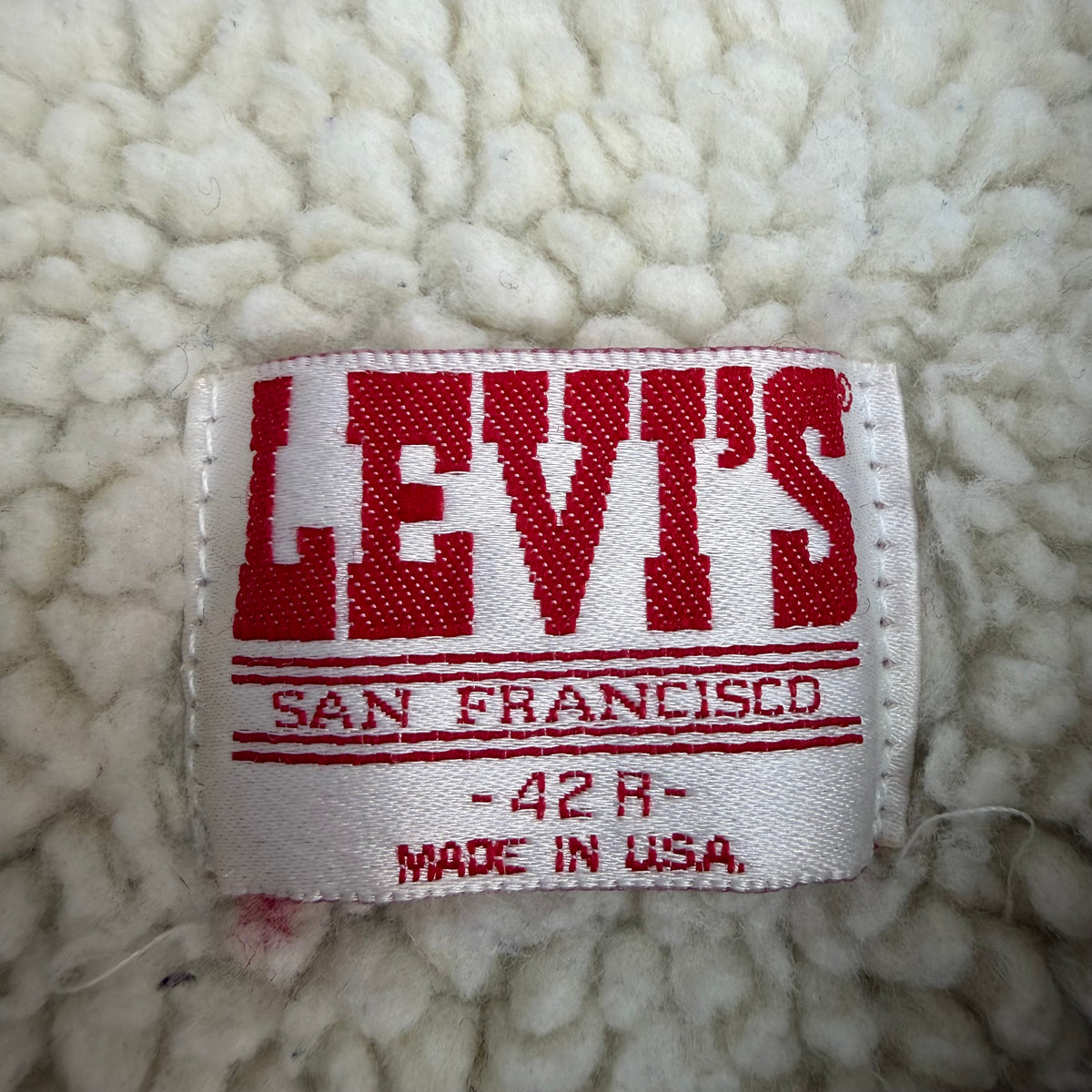 Vintage 80s Levi’s Sherpa Lined Denim Trucker Jacket Blue