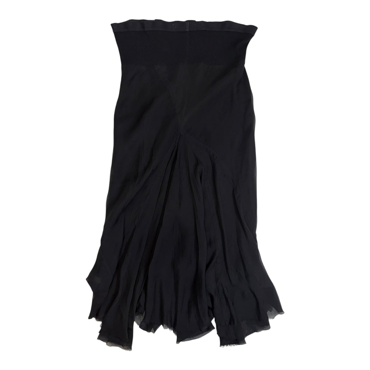 (W) Rick Owens SS06 Tungsten  Silk Blend Siren Skirt Black