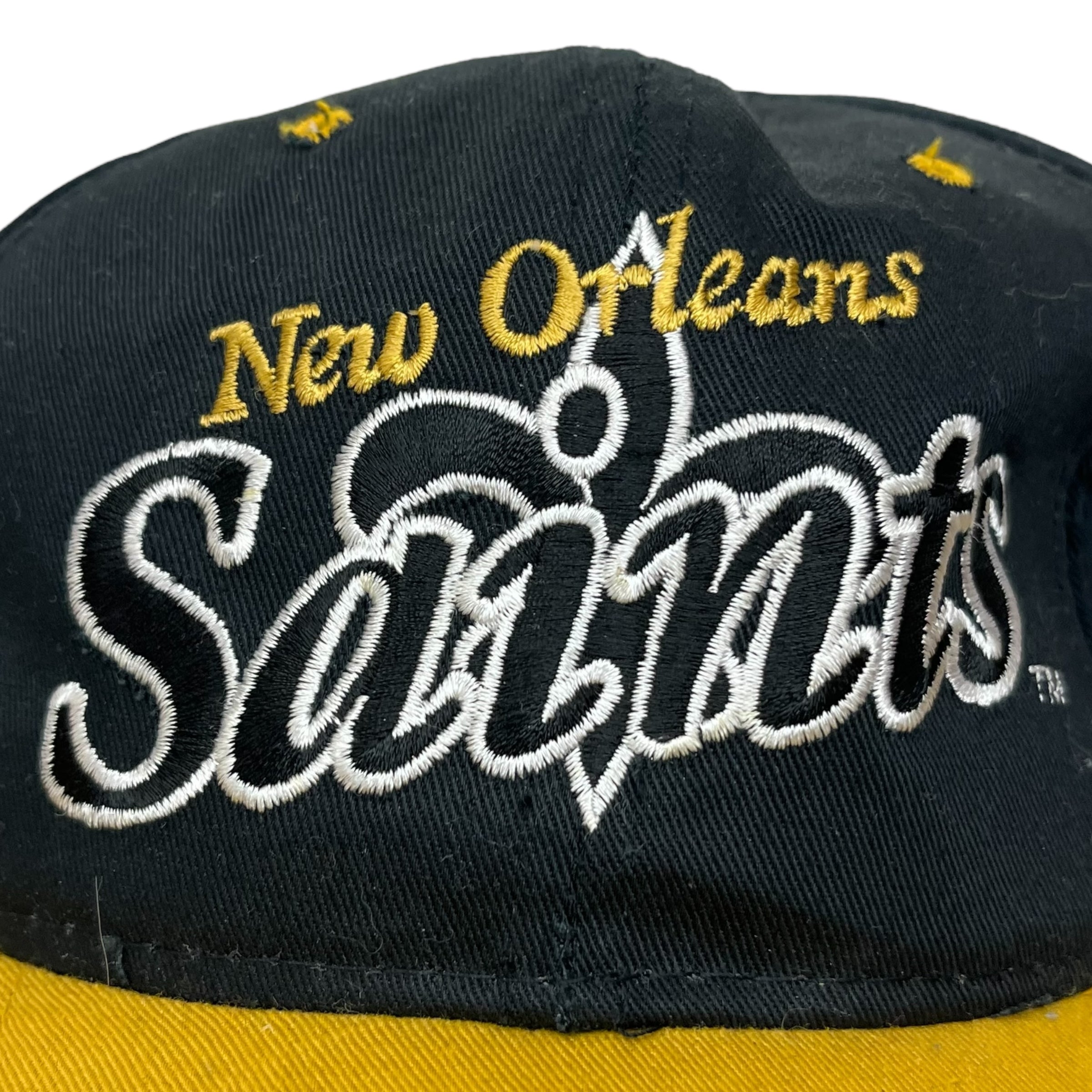 Vintage New Orleans Saints Hat - Black/Yellow Cap