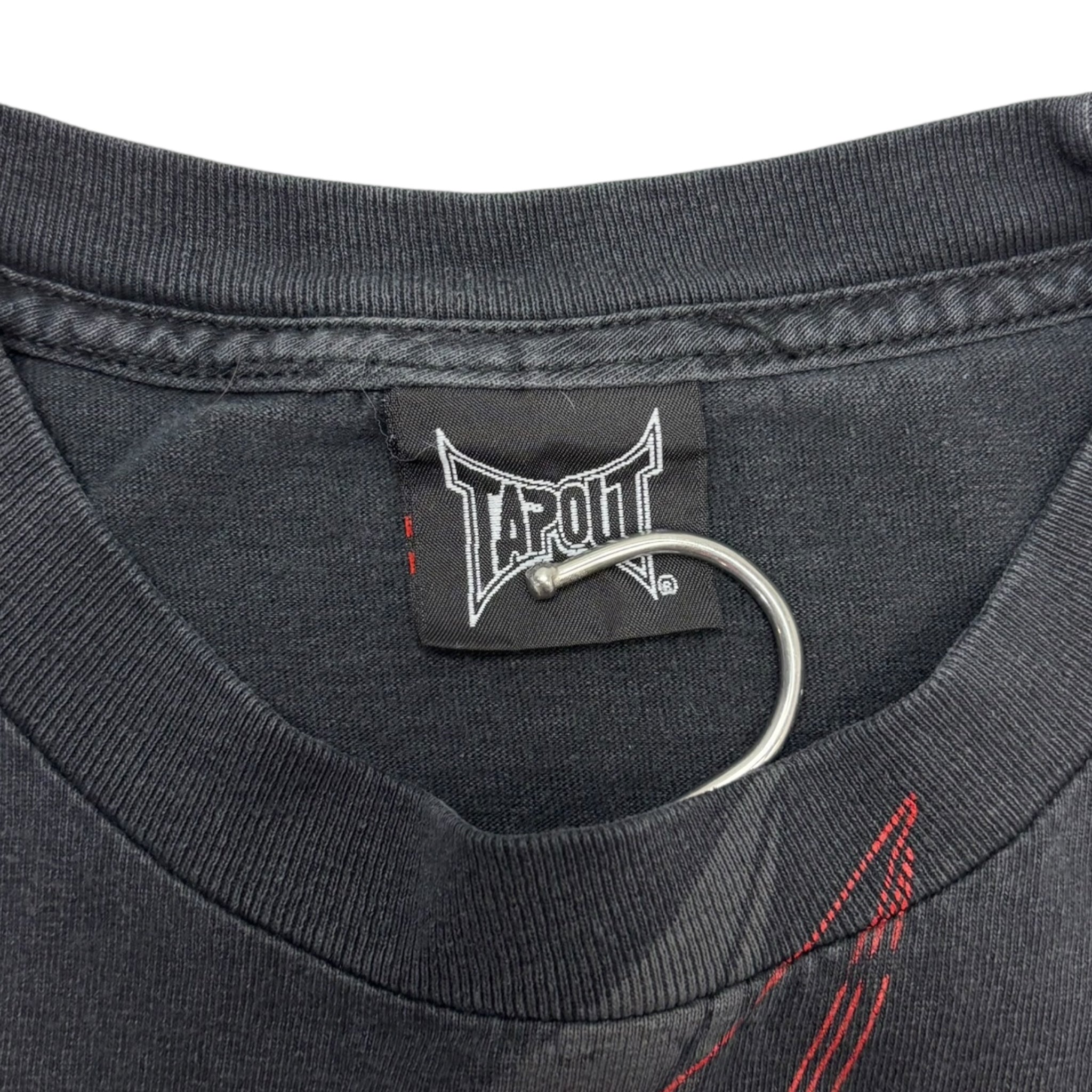 Vintage Y2K Tap Out Tiger Skull T-Shirt Black