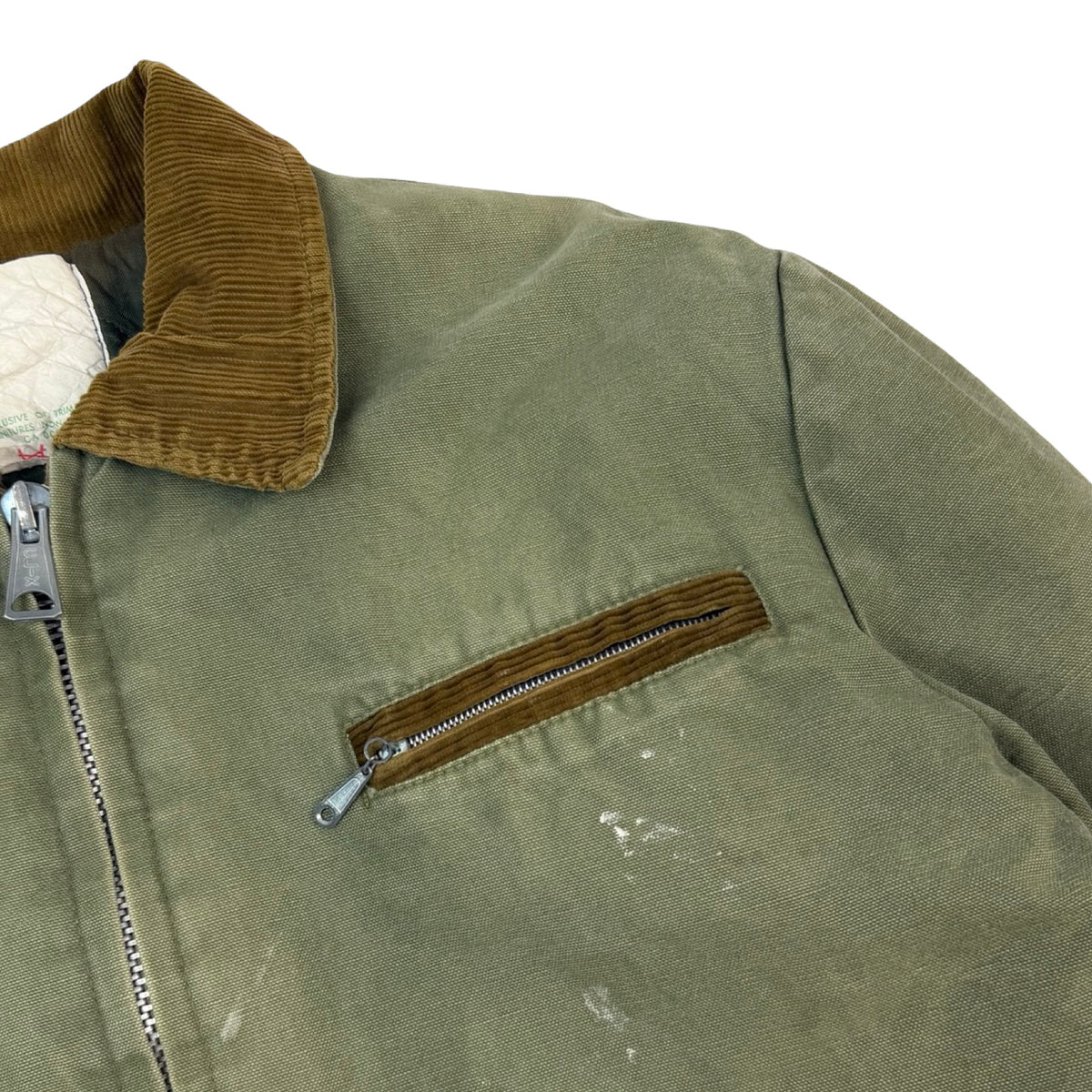 Vintages 80’s Insulated Work Jacket Faded Green