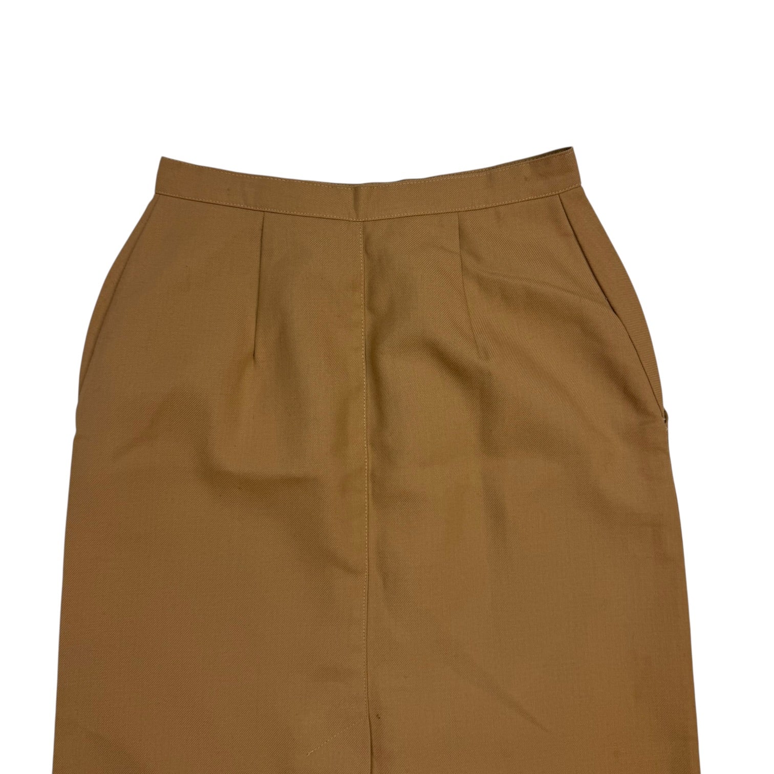 (W) Vintage Button Front Skirt Toffee