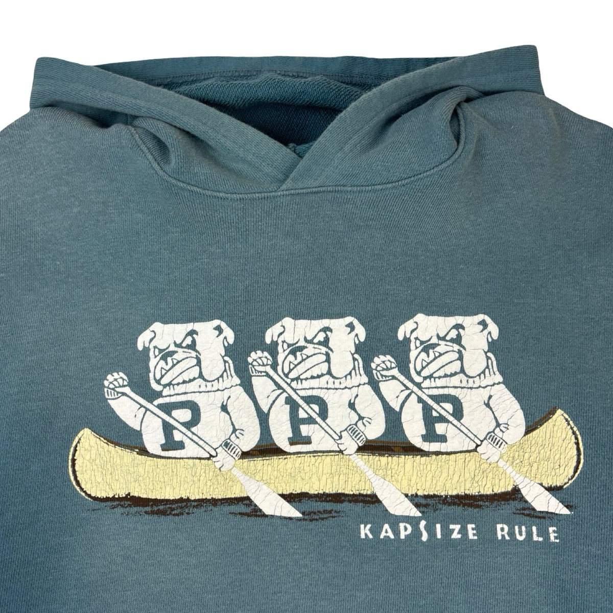 Kapital SWT Knit “P” Bulldogs Hoodie Turquoise