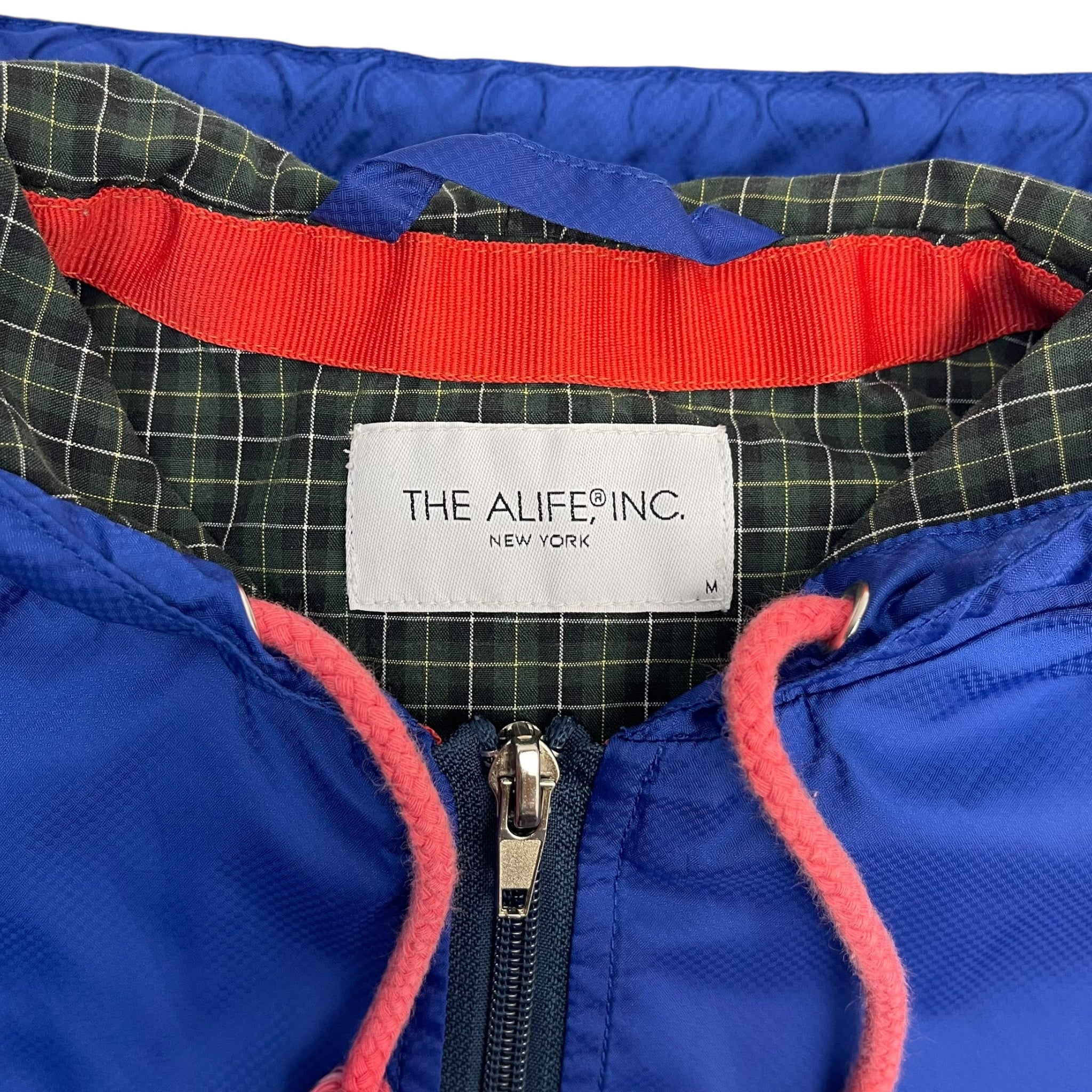 Vintage Alife Inc Hooded Windbreaker Jacket Blue