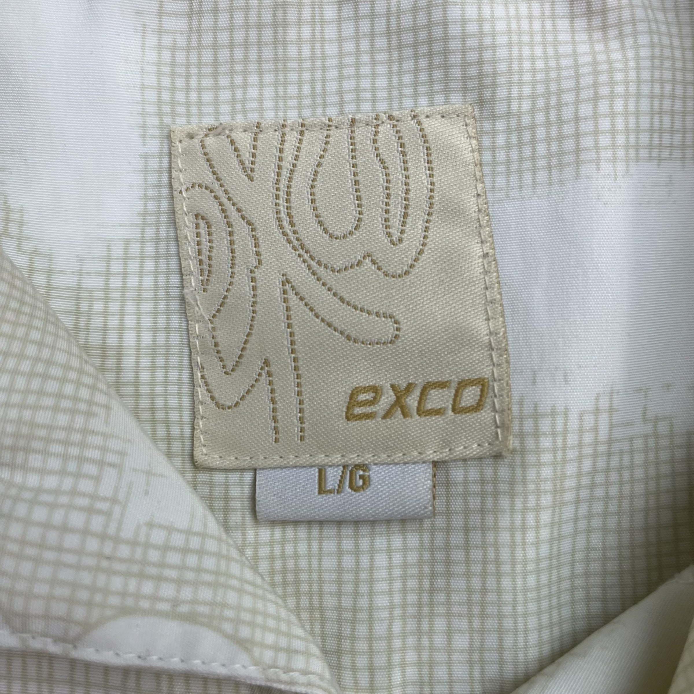 Vintage Exco Jeans Patterned Button Up Cream