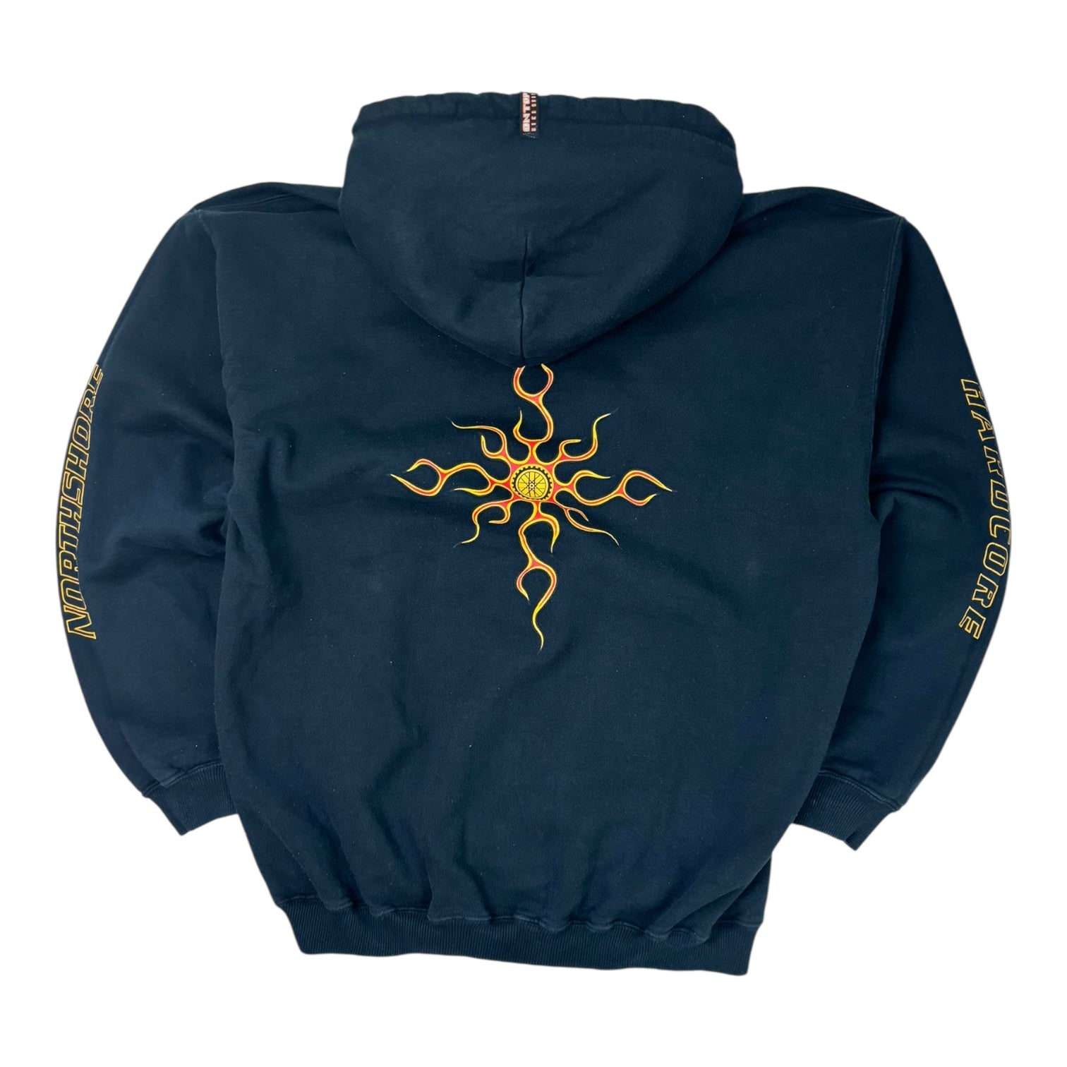 Vintage Ontop Bike Shop Tribal Flames Hoodie Black