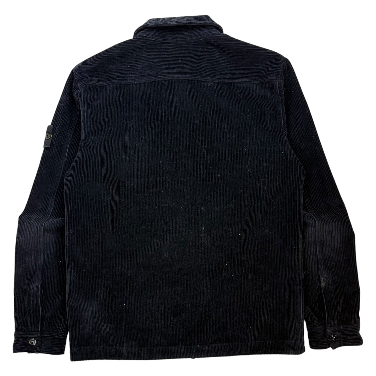 Stone Island Corduroy Zip Up Jacket Black