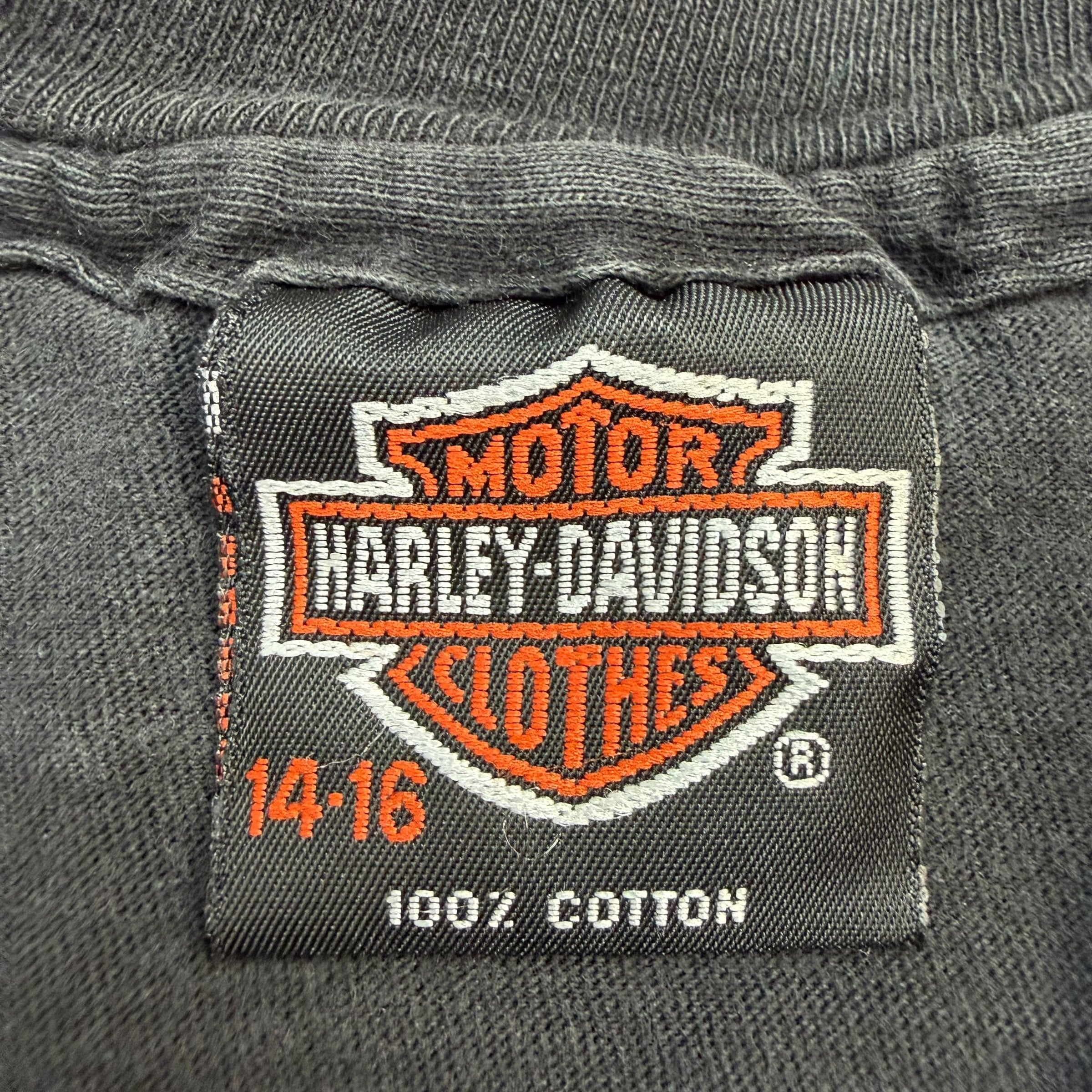 Vintage Youth Harley Davidson Tee Black