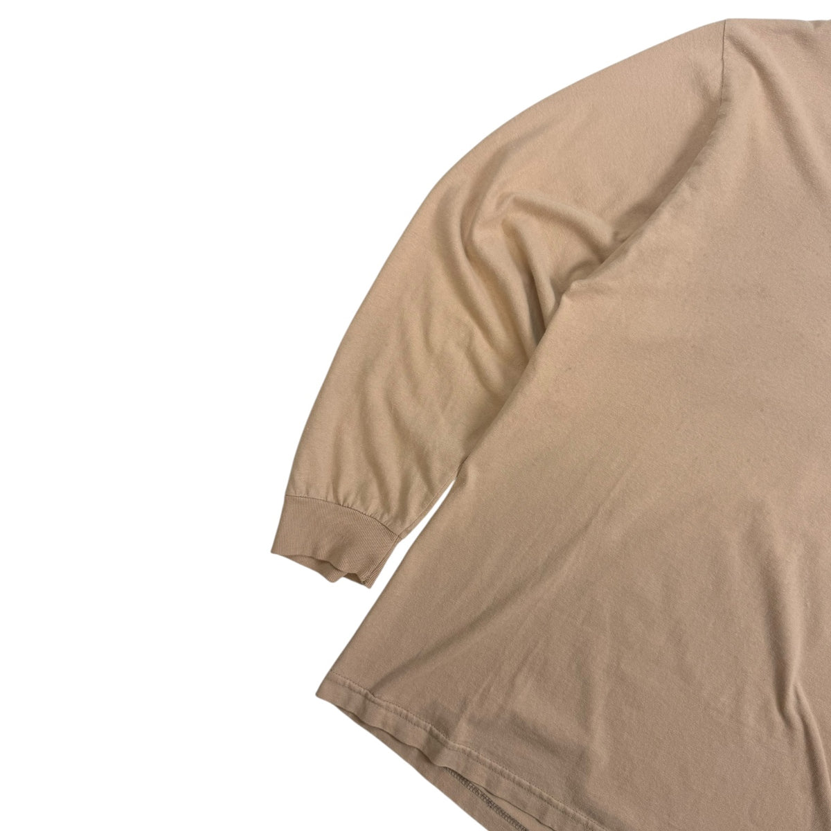 Vintage Oakley Big Logo Metal Icon Long Sleeve Shirt Tan