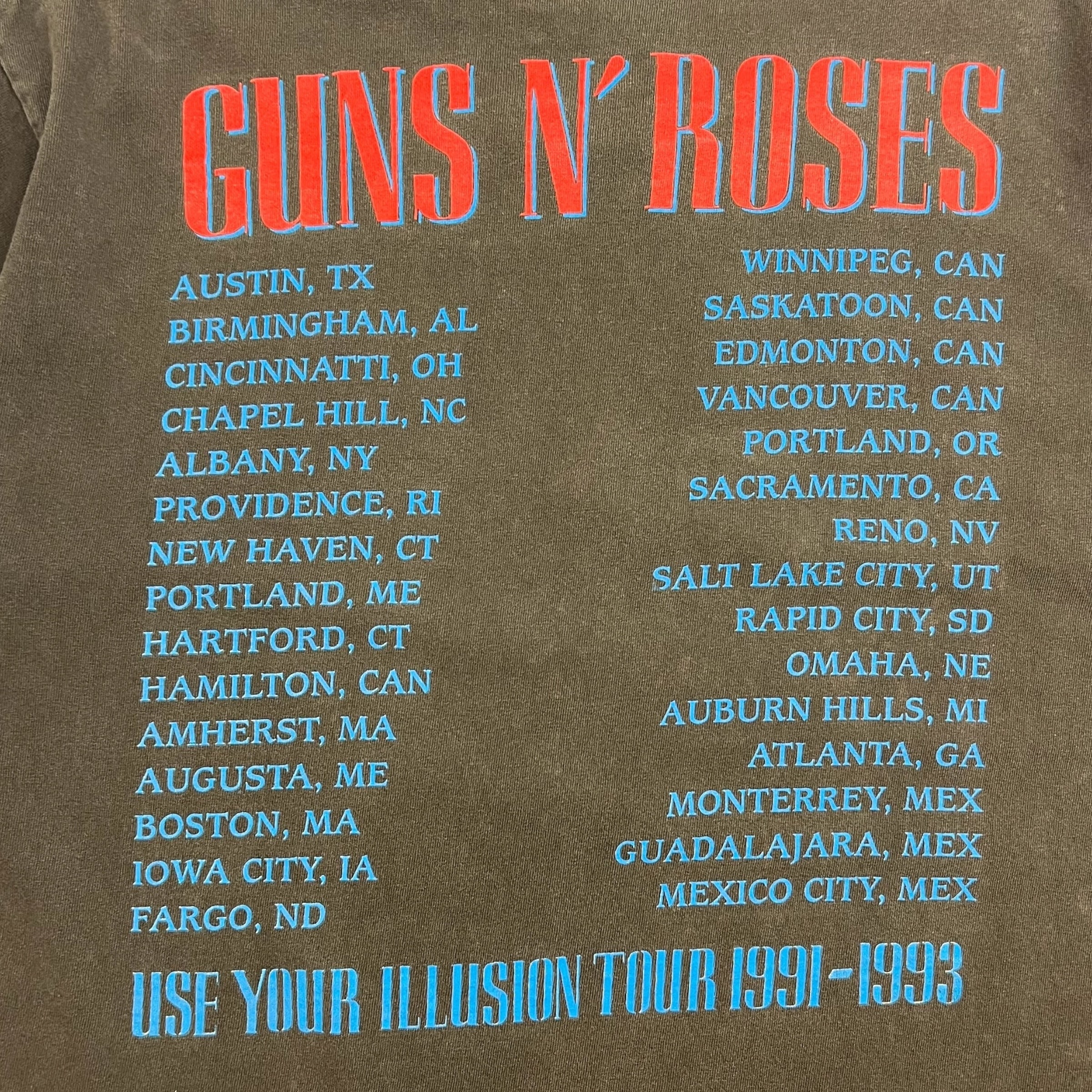 1992 Guns N, Roses Use Your Illusion Tee Black