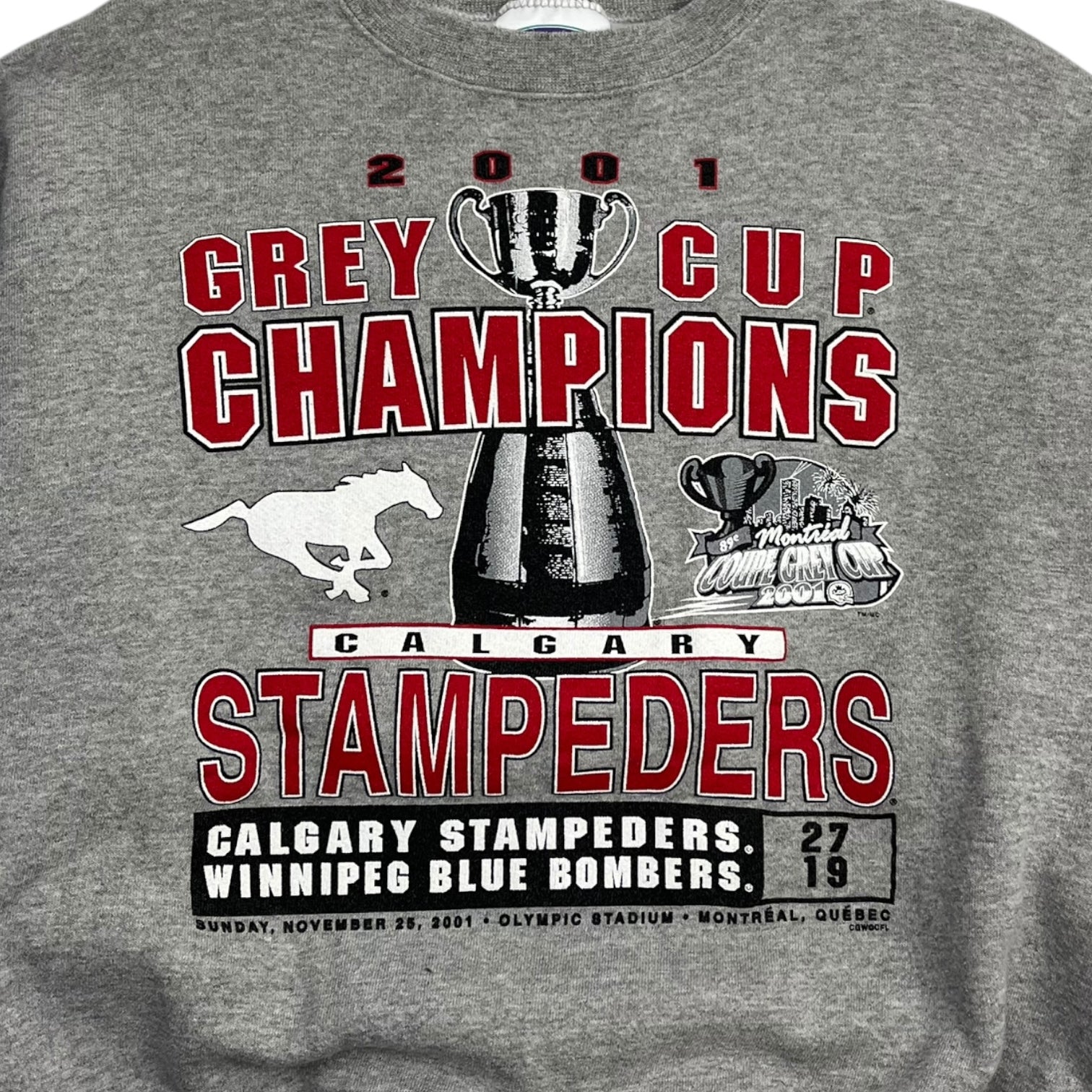 2001 Calgary Stampeders Grey Cup Champs Crew