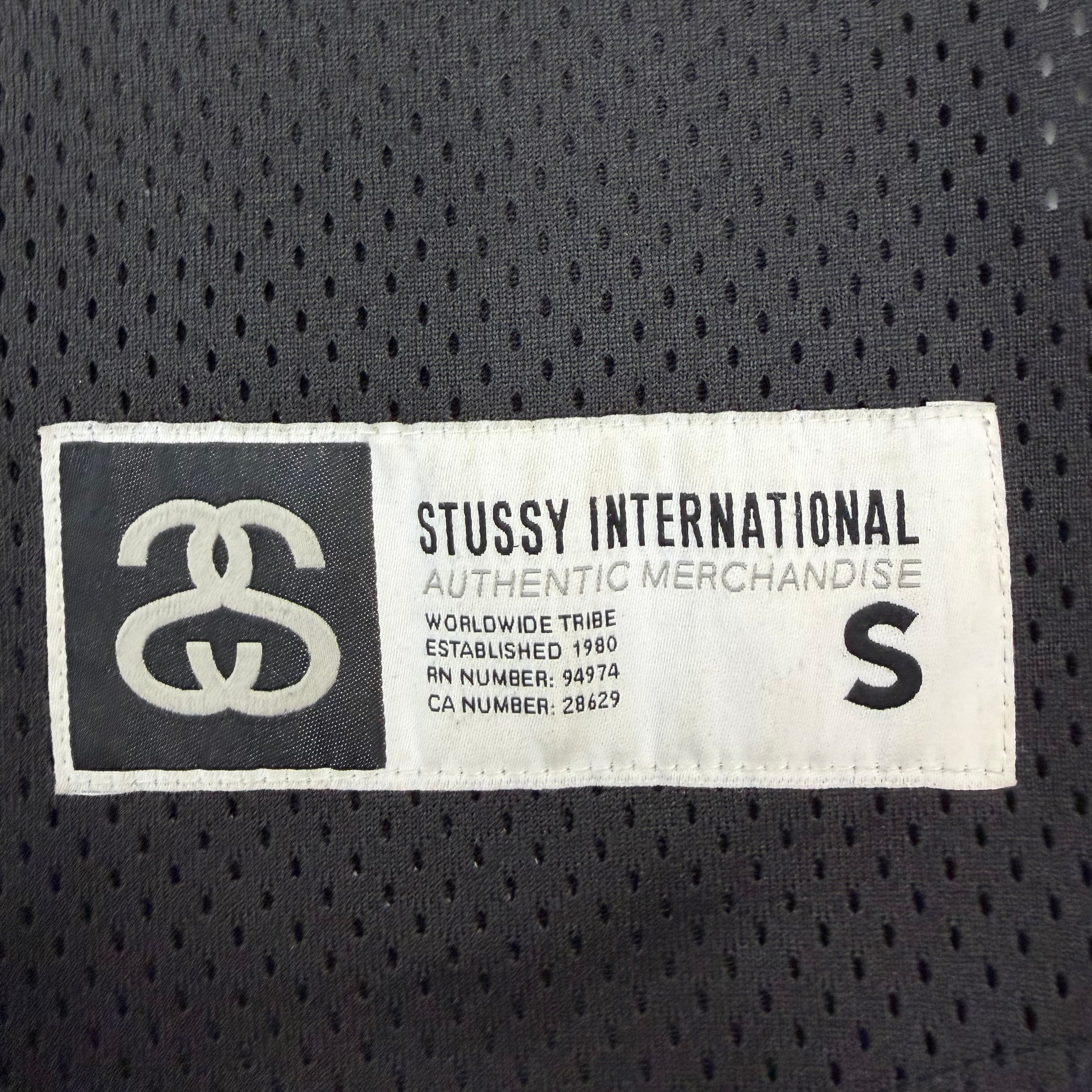 Stussy Team Embroidered Mesh Baseball Jersey Black
