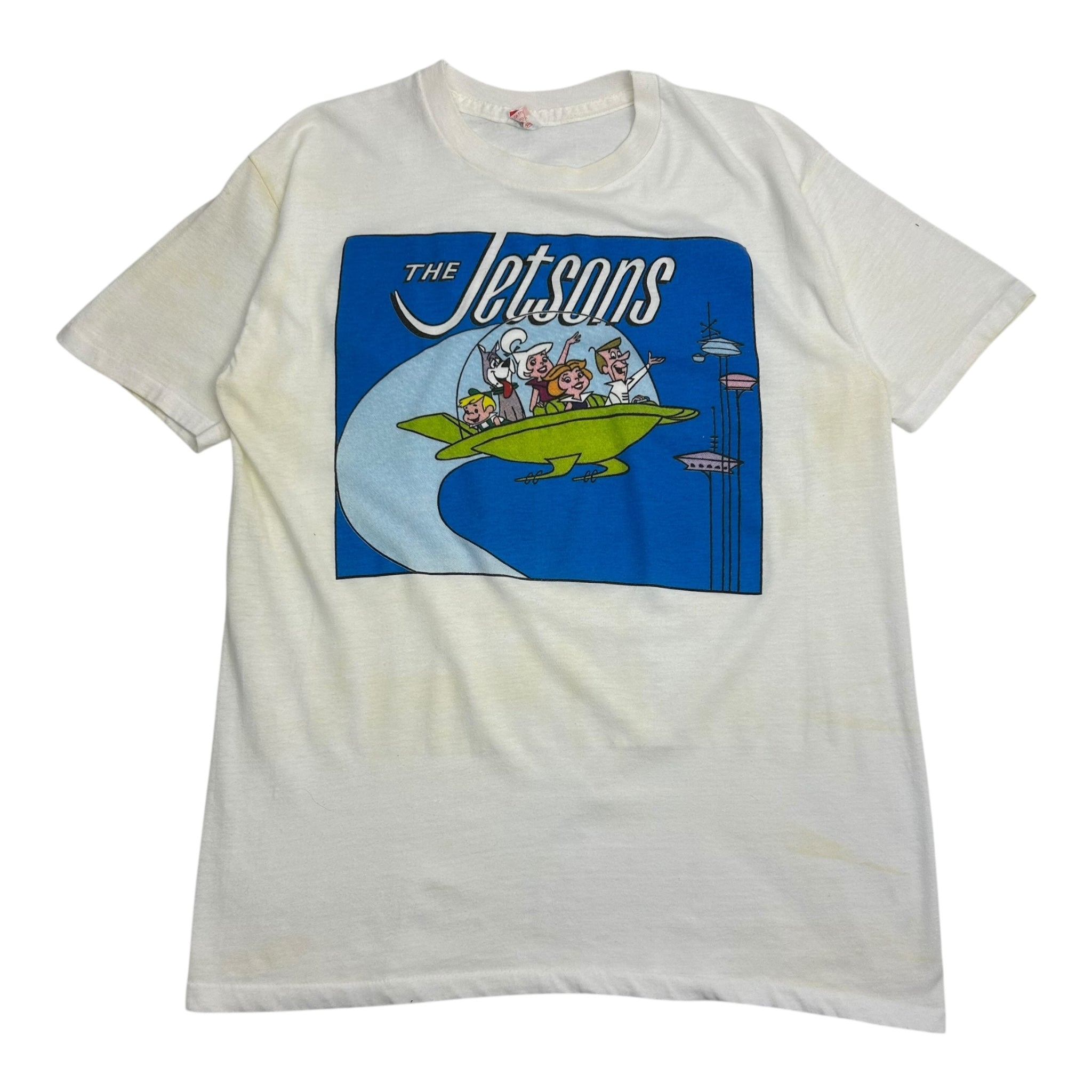Vintage The Jetsons Flying Family Tee White
