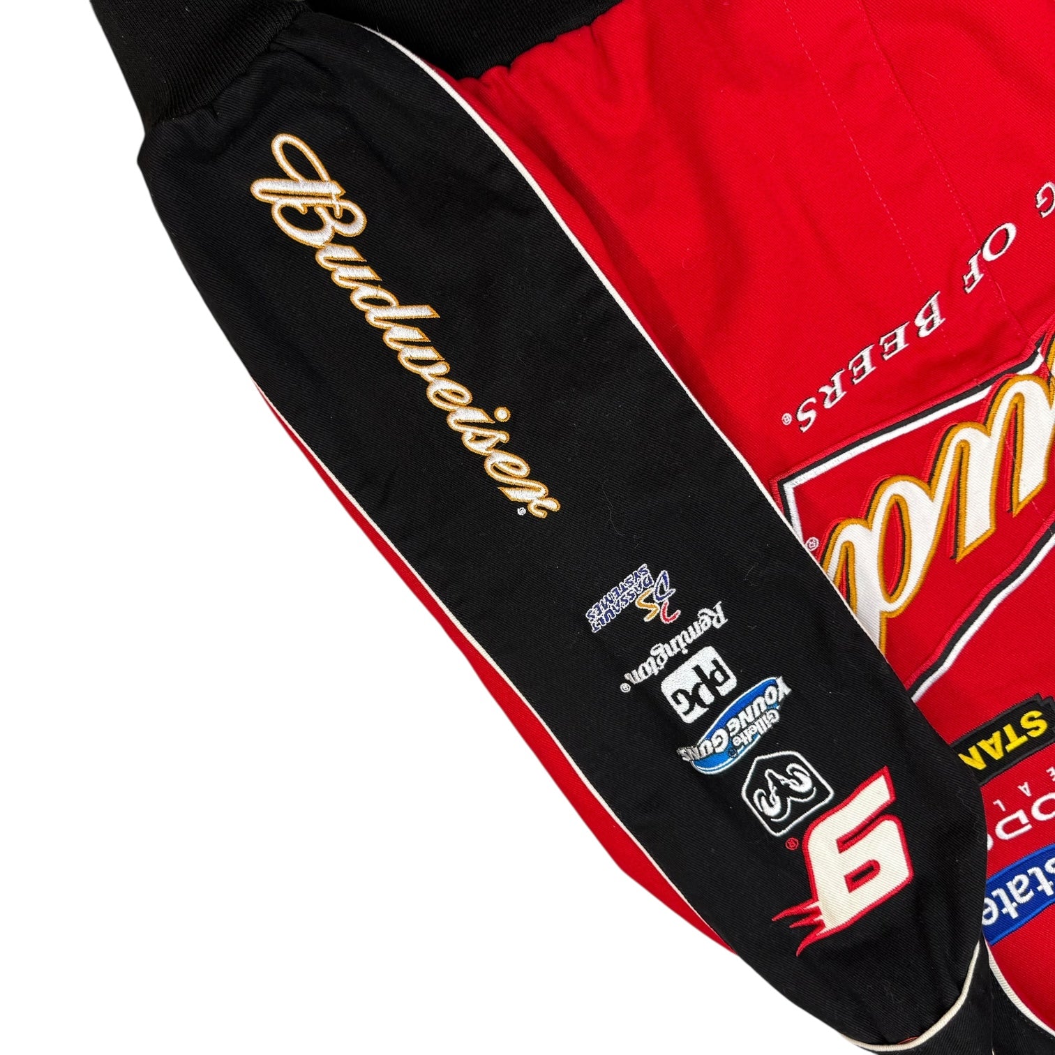 Vintage NASCAR Budweiser King Of Beers Jacket Red/Black