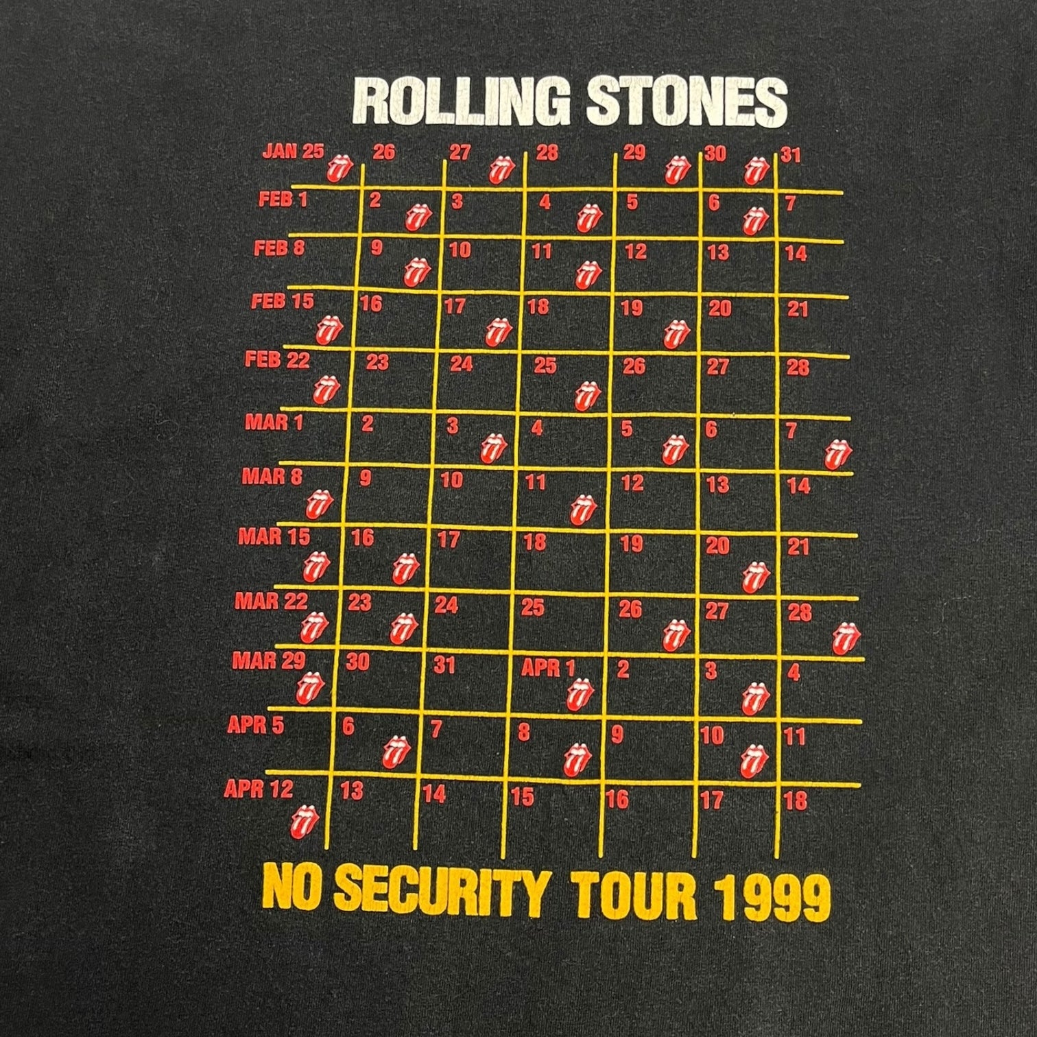 1999 The Rolling Stones “No Security” Tour T-Shirt