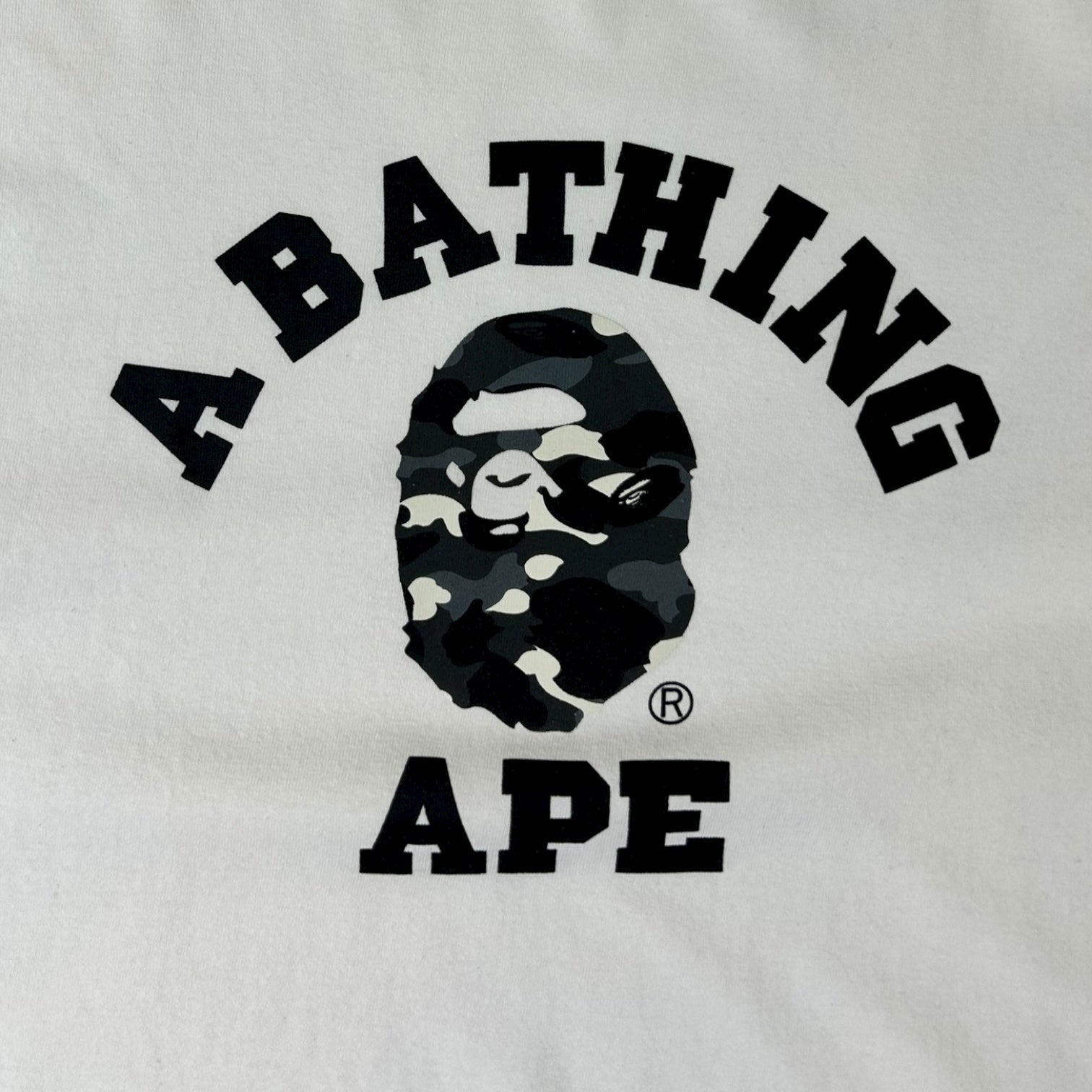 BAPE 1st Camo College T-Shirt White/Black